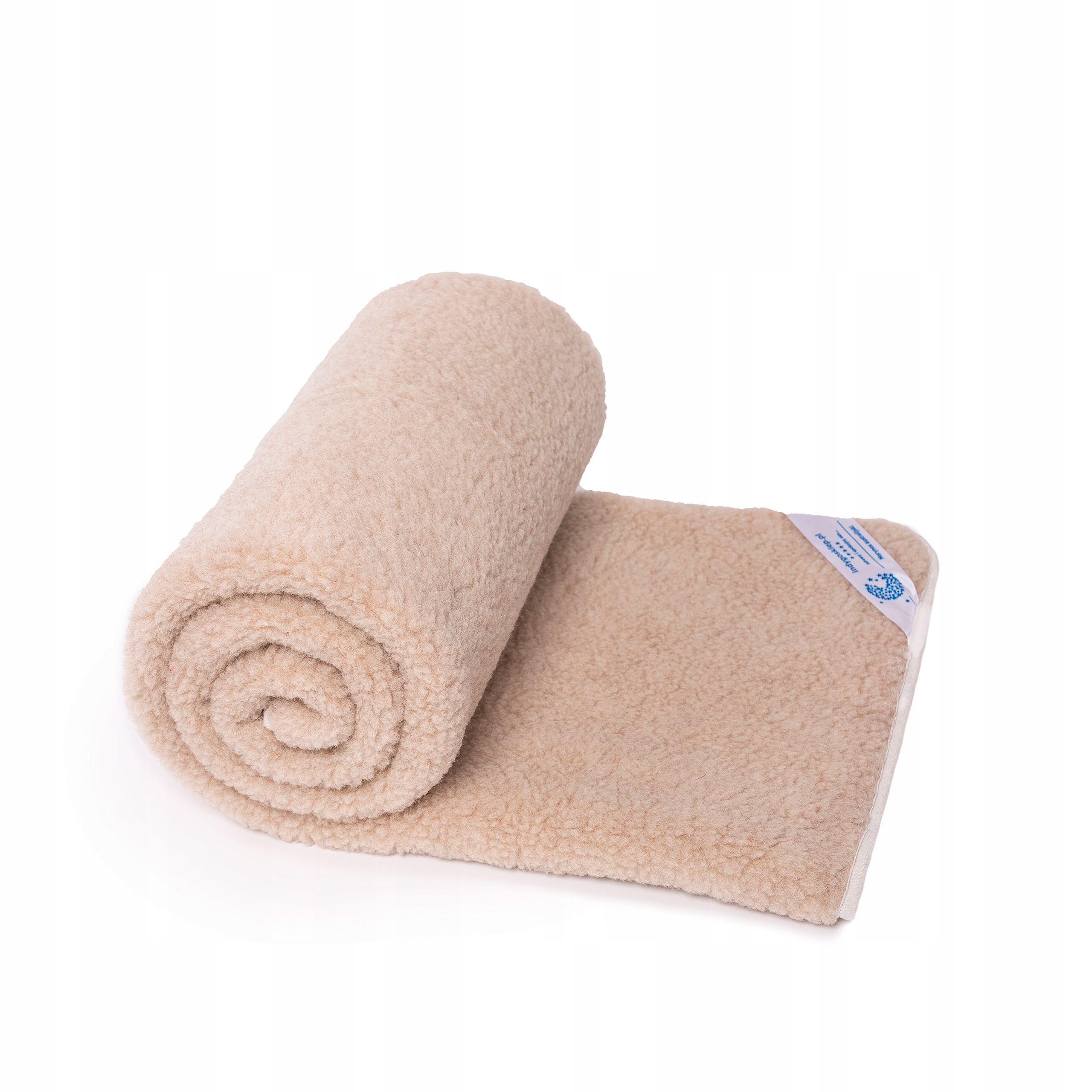 KOC WEŁNIANY 180x200 WEŁNA MERYNOS TUMBLER BEŻ