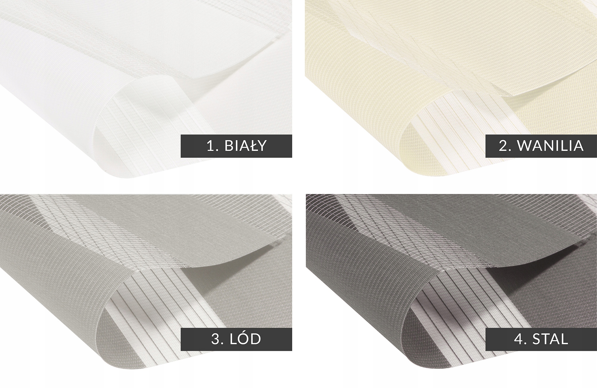 ROLETY DZIEŃ NOC W ALUMINIOWEJ KASECIE Z PROWADNICAMI NA WYMIAR KOLORY Kod producenta ALU_DN_O