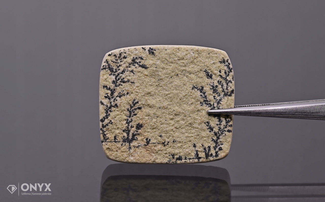 Pískovec dendritový mělký cushion 32x28 mm