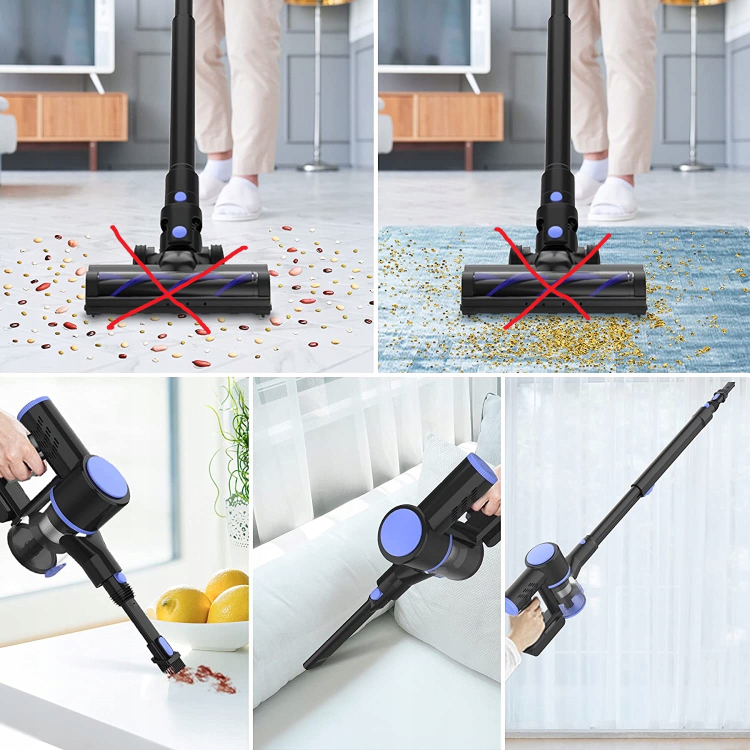 Odkurzacz pionowy WOWGO Cordless Vacuum Cleaner czarny porównaj ceny