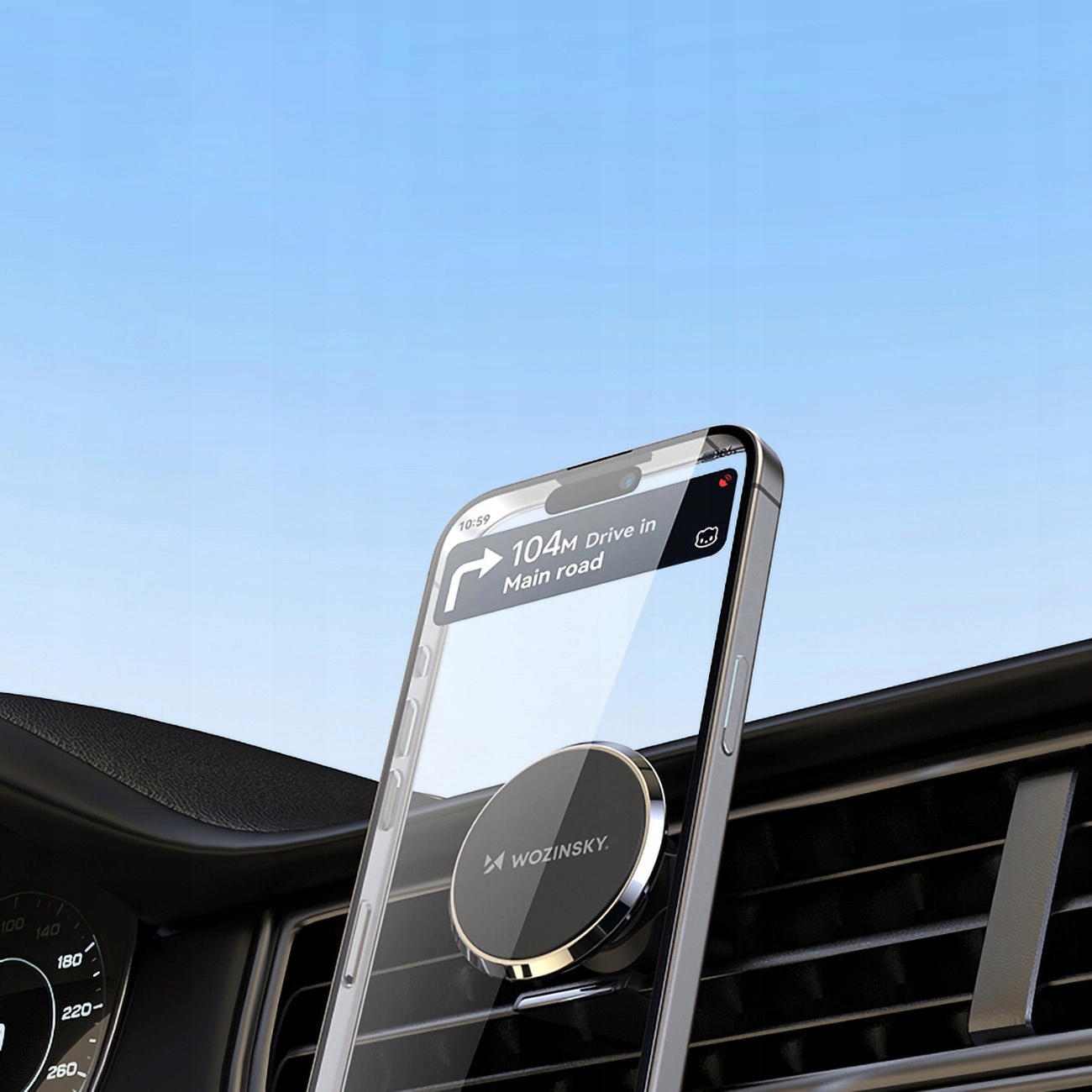 UCHWYT SAMOCHODOWY MAGNETYCZNY NA TELEFON NA KRATKĘ NAWIEWU MOCOWANIE MOCNE Informacje o bezpieczeństwie CE