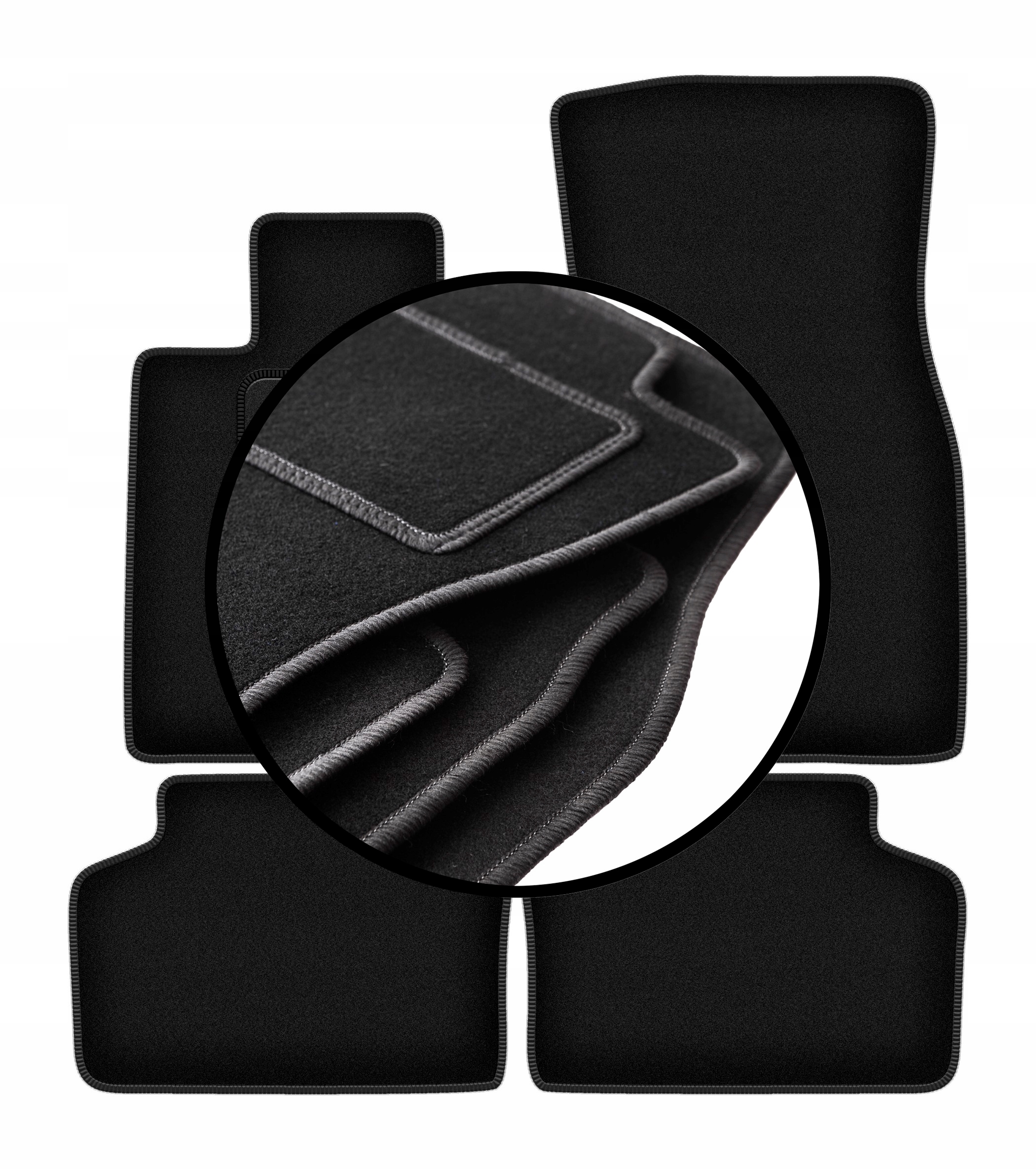 Velurové koberce komplet pro: Bmw 7 G11 Fl sedan krátký (2019-)