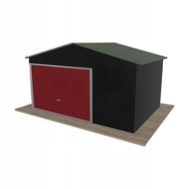 Plechová garáž 4.5 x 3 m jednopolohová, dvouspádová, černá