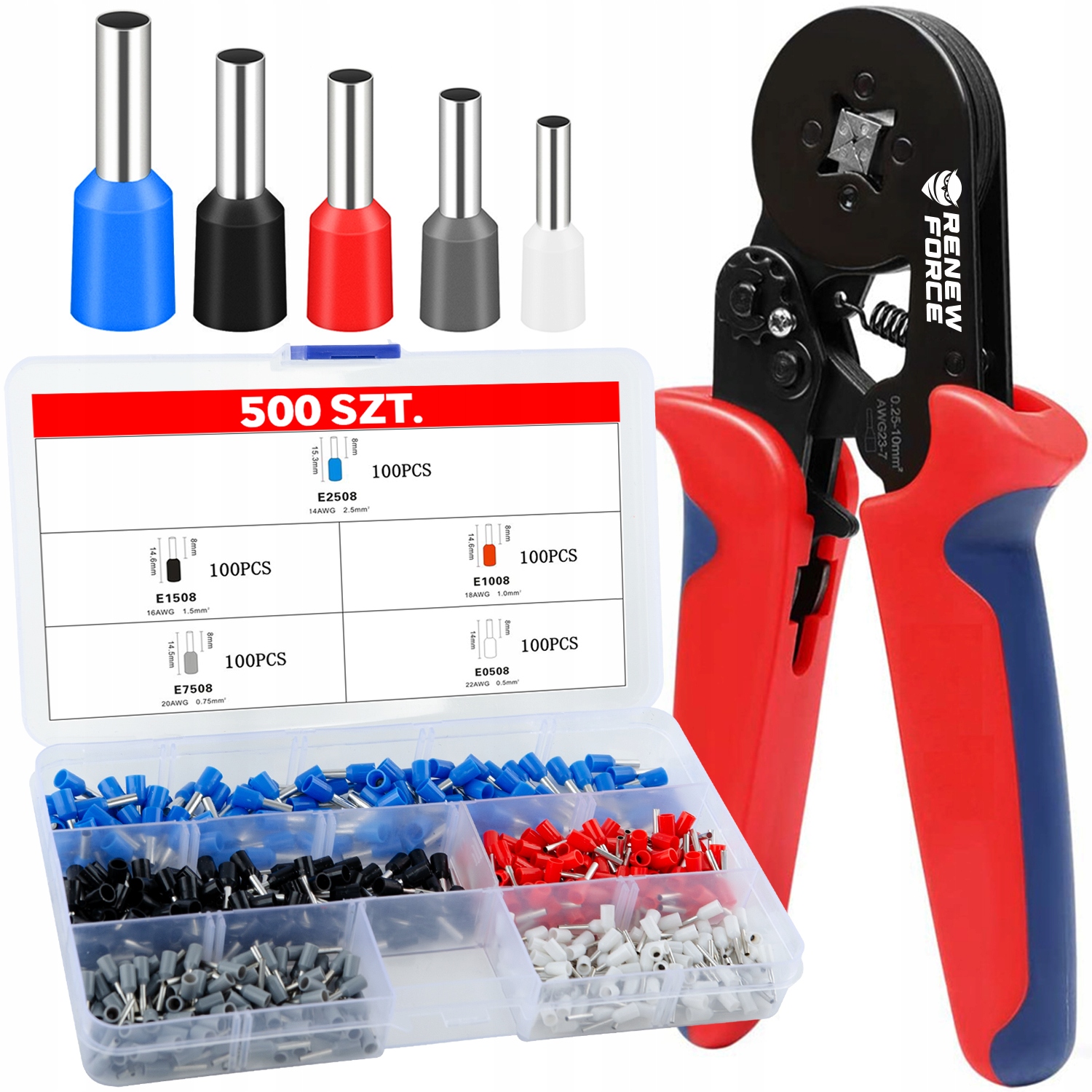 MOCNA Zaciskarka Praska do KONEKTORÓW Końcówe