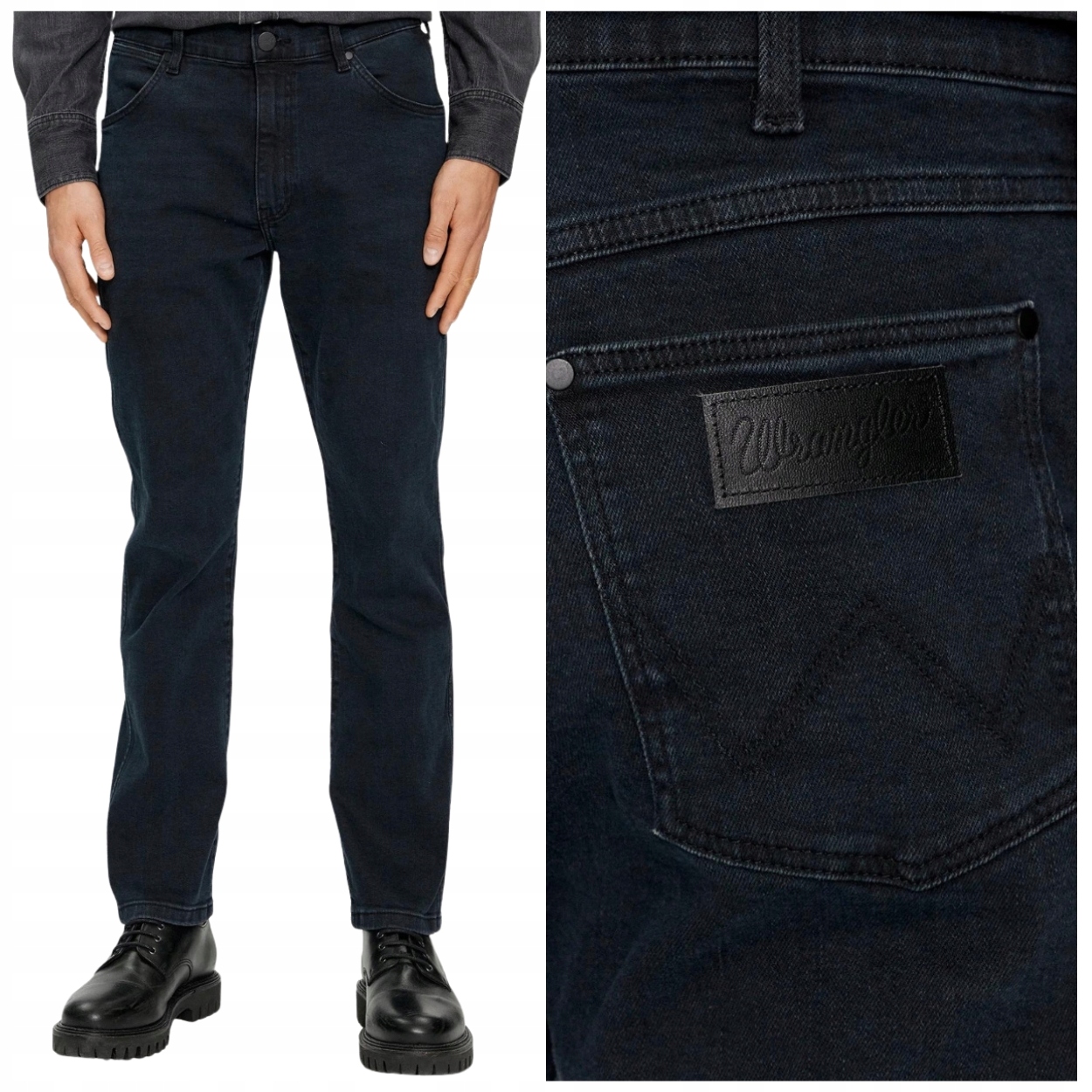 Wrangler Larston slim New Cloudy Skies přiléhavé džínové kalhoty W40 L34