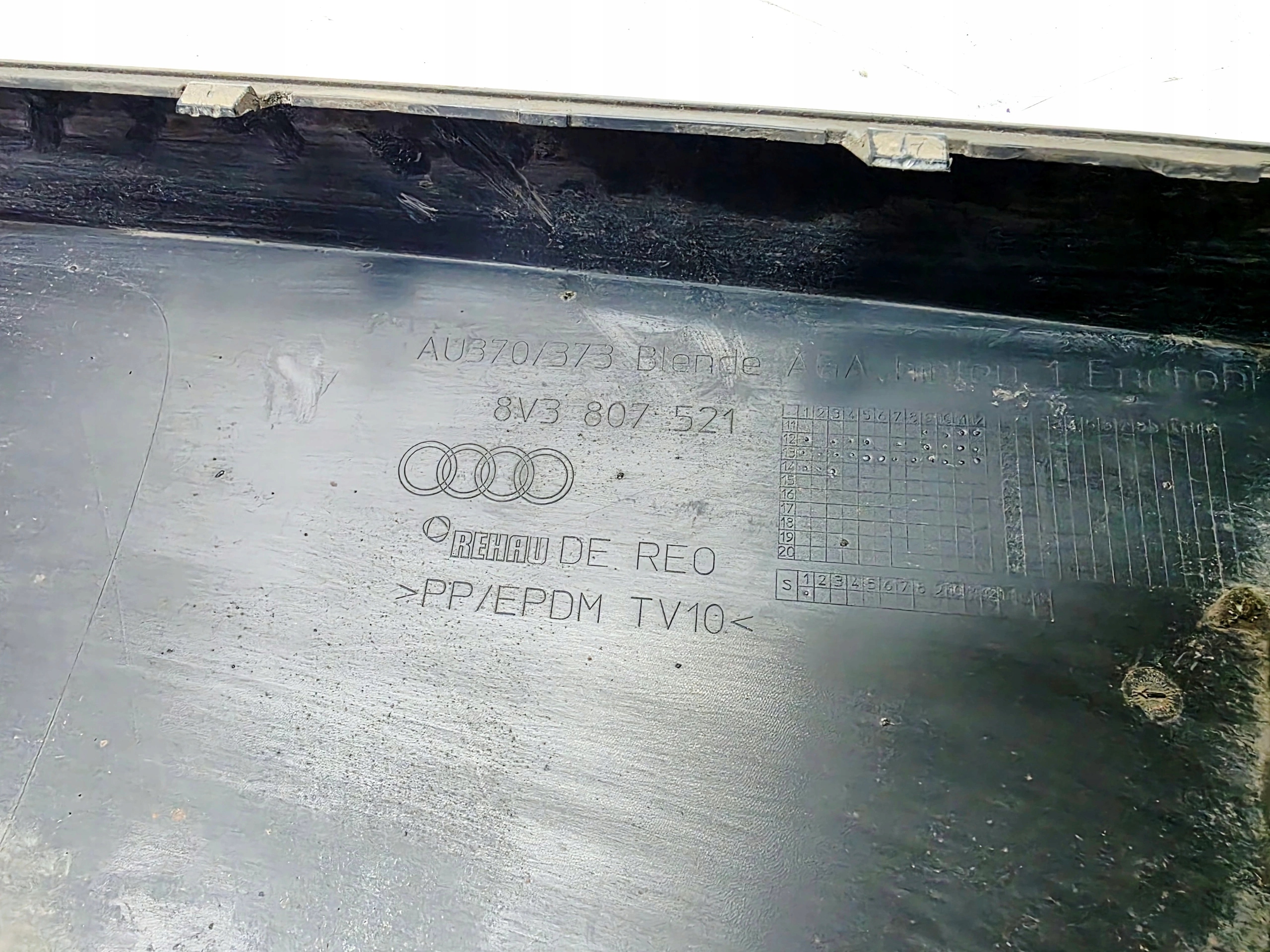 accessories diffuser of a bumper rear part AUDI A3 8V 8V3807521