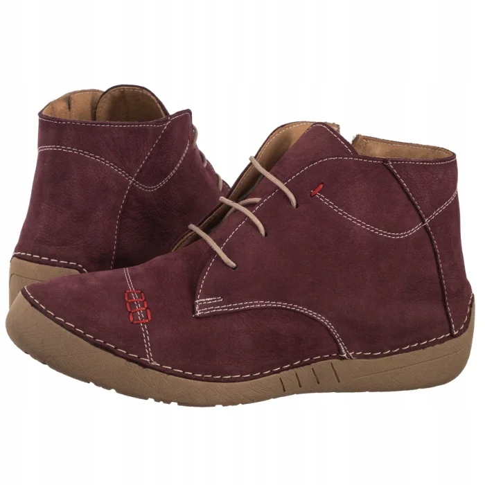 Kožené dámské boty Artiker Bordové 57C2116