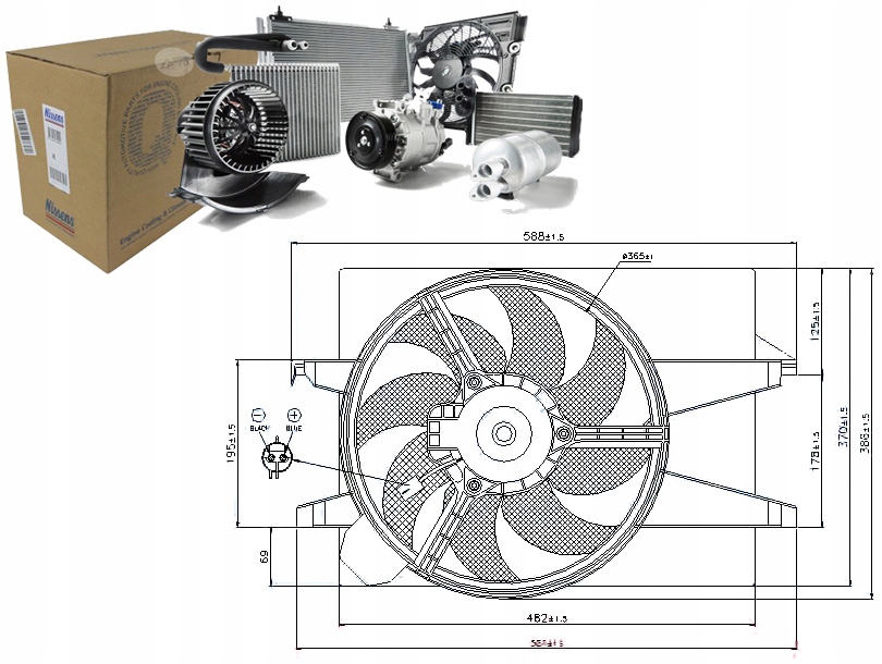 NIS85030 Ventilátor Chladiče (s Krytem) Ford Fie Asistent řidiče #33