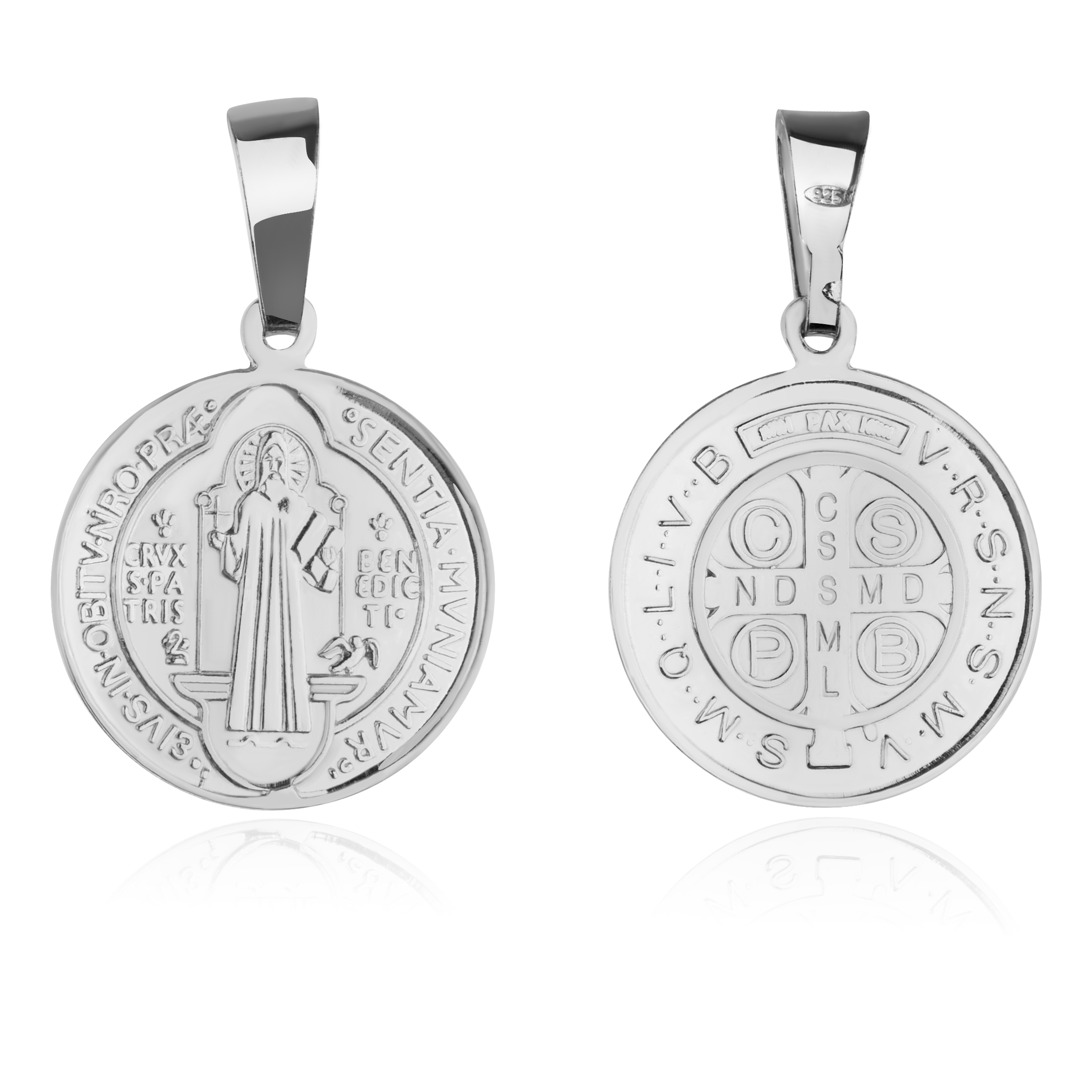 Svatý Benedikt Stříbrný Medailon Benedikta 925