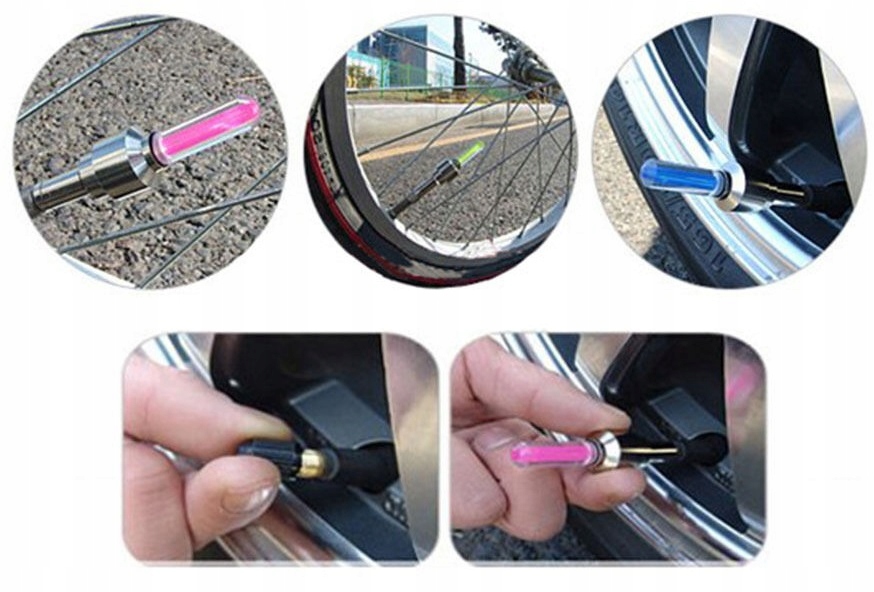 LAMPKI ROWEROWE NA WENTYL ROWER DLA DZIECI ŚWIATŁO Rodzaj brak informacji