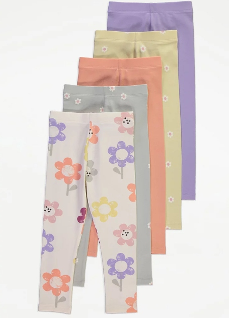 George 5 pak Legginsy Getry 2-3 lat 92-98 cm
