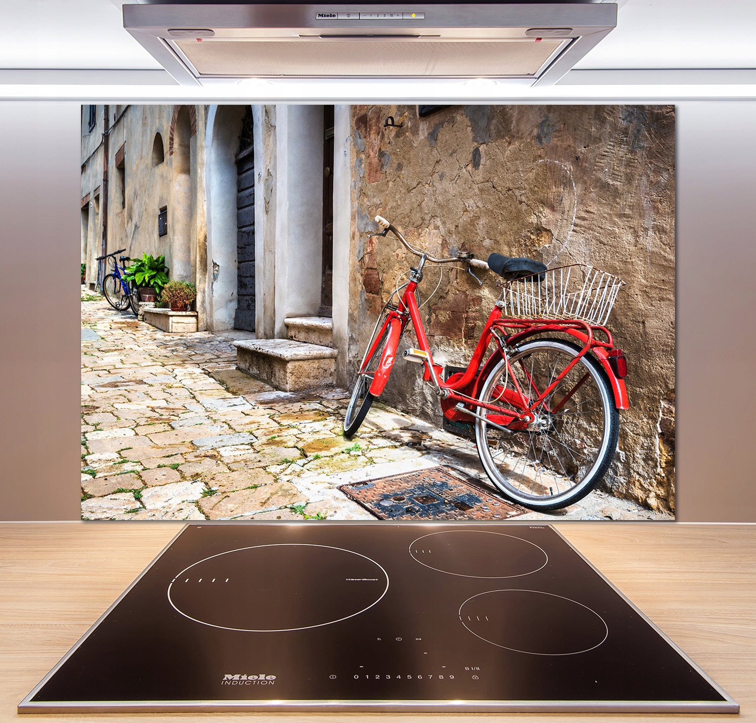 

Panel do kuchni Czerwony rower 100x70 cm + Klej