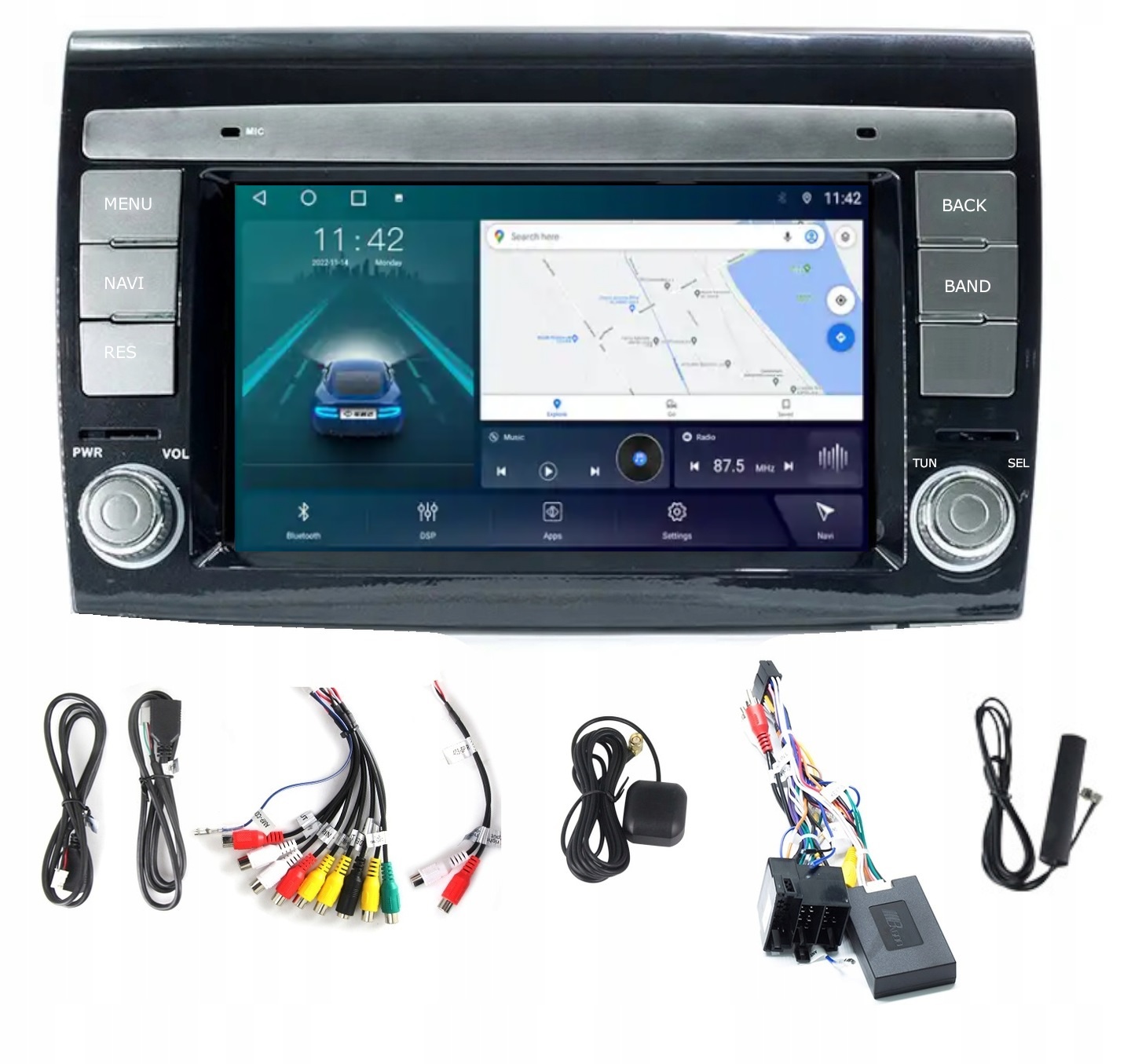 Gps Rádio Android Fiat Bravo 2007-2012 Carplay Wifi Usb Modem Sim 4/64GB