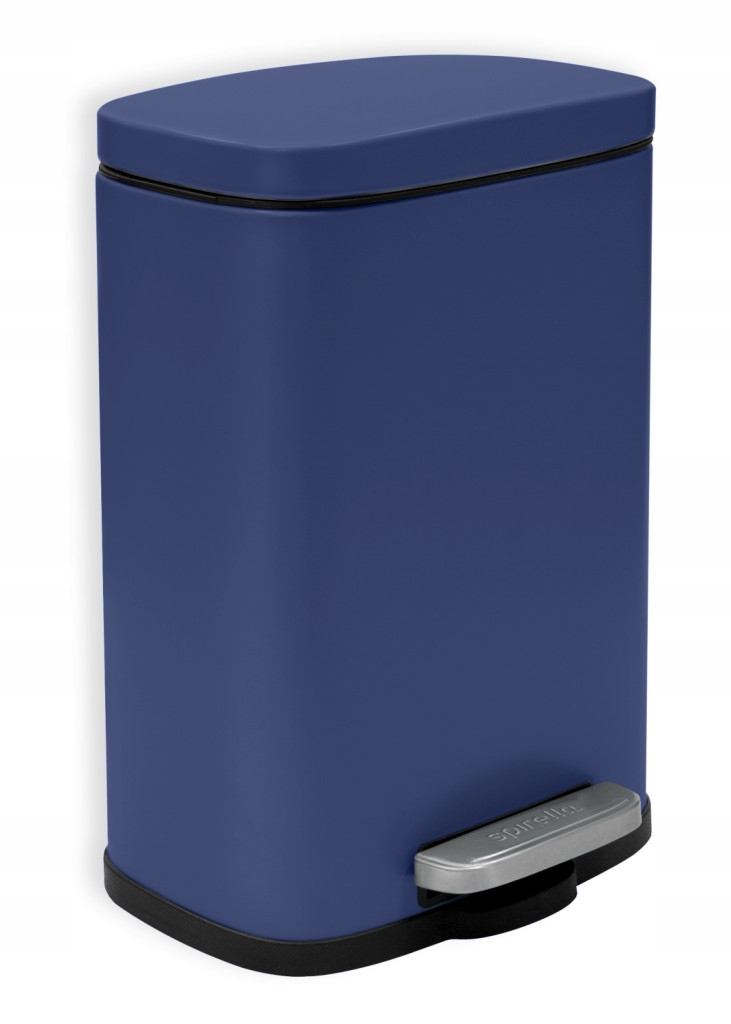 Levně Spirella pedálový odpadkový koš Akira matná modrá ocel 5 L 10.20821