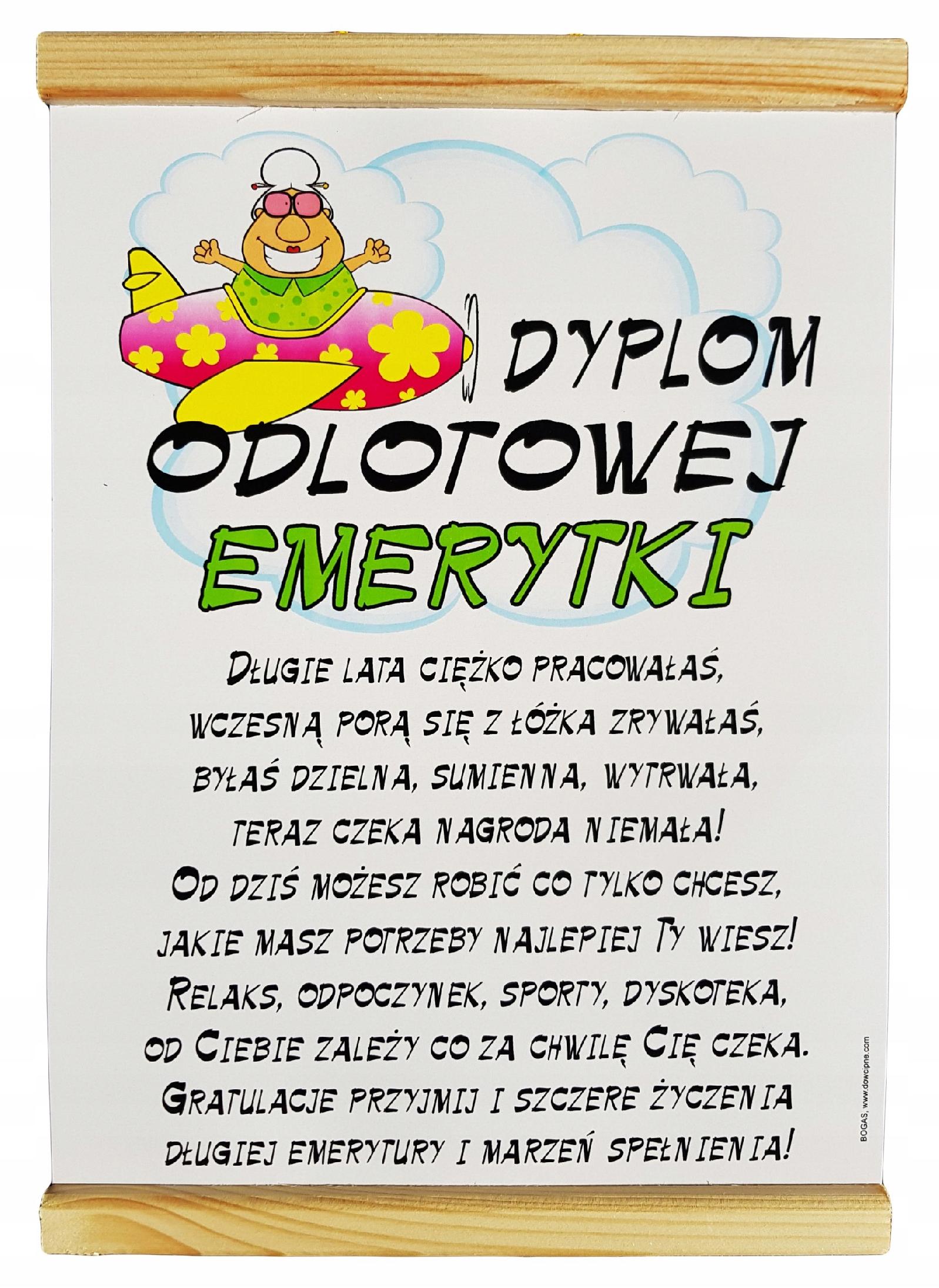 

Dyplom, na Emeryturę, Emerytki, Emeryta