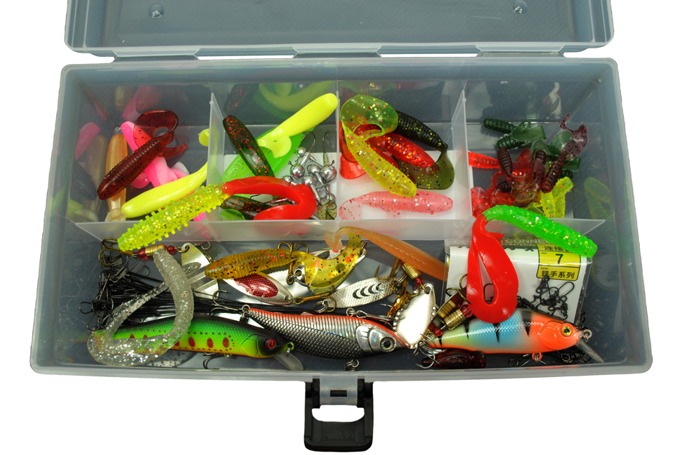 ZESTAW skrzynka SPINNING +90 elementów PRZYNĘT JAXON, blacha wobler twister Liczba sztuk 90 szt.