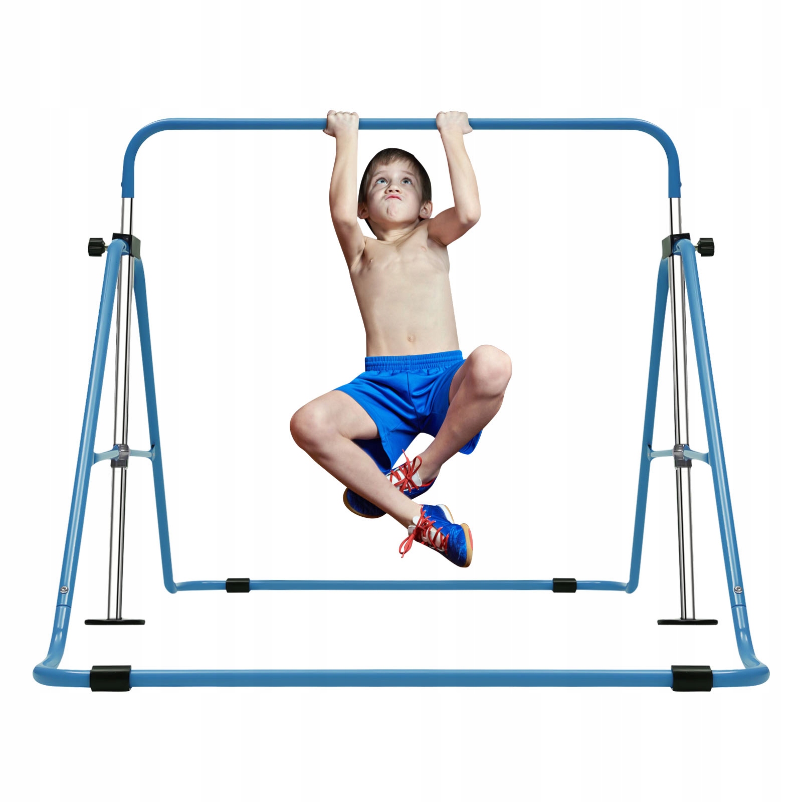 Drążek Do Gimnastyki Halowydla 150KG Obciążenia Kids 89.5-131CM Regulowany Stalowy Made