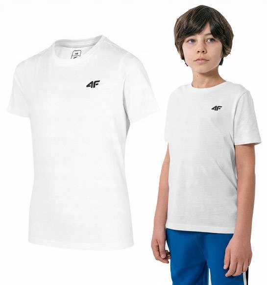 

T-Shirt 4F HJZ22-JTSM001 10S Biały; 158 CM