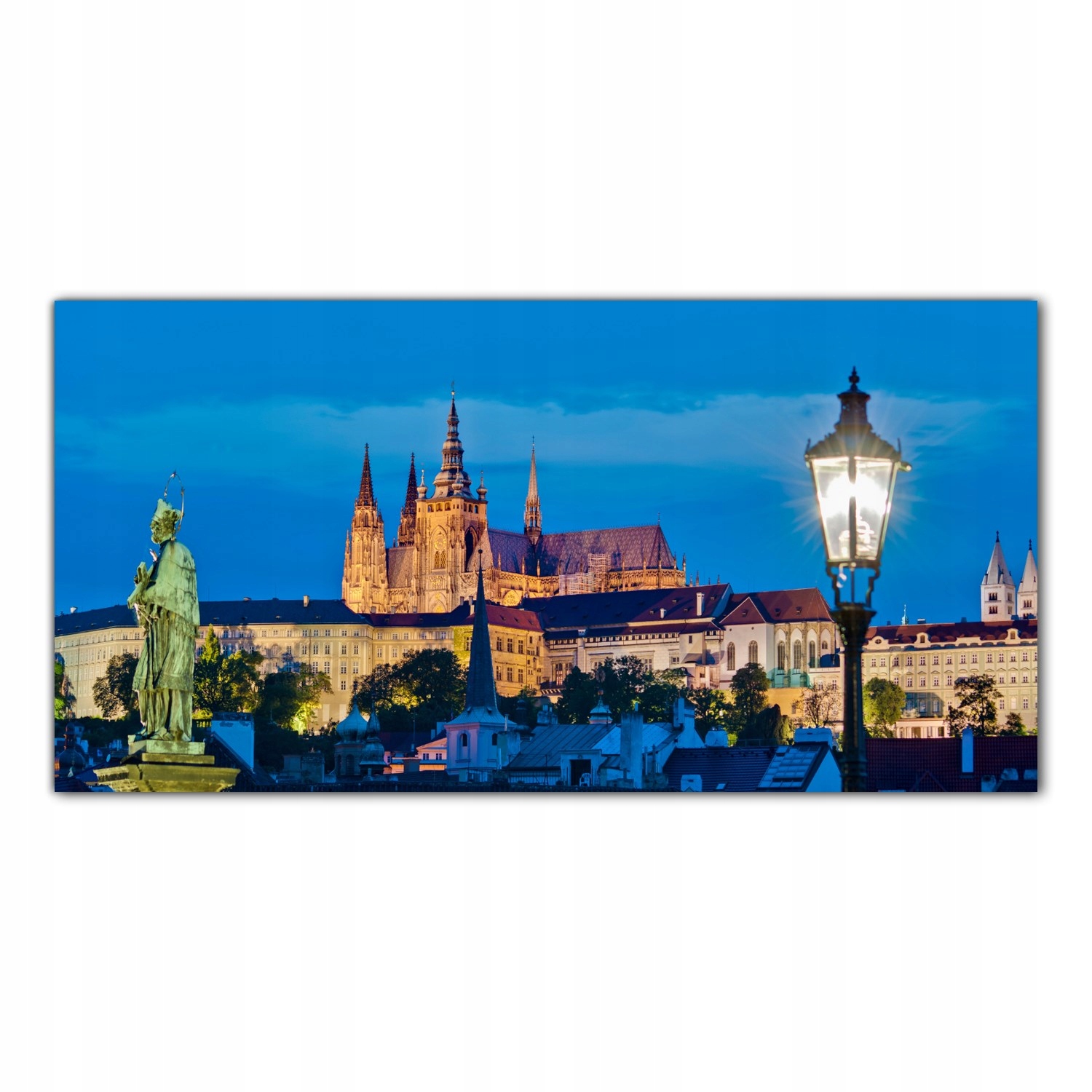 

Hartowany Obraz Szklany Zamek Praga Miasto 140x70