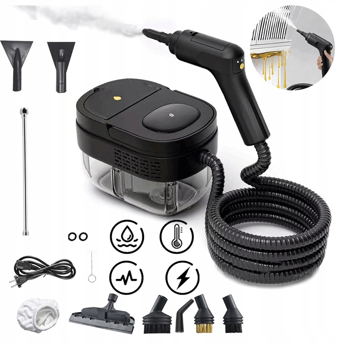 2500 W Parní Čistič 1600 ML Pro Kuchyň Do Koupelny A Nábytku, Kompaktní