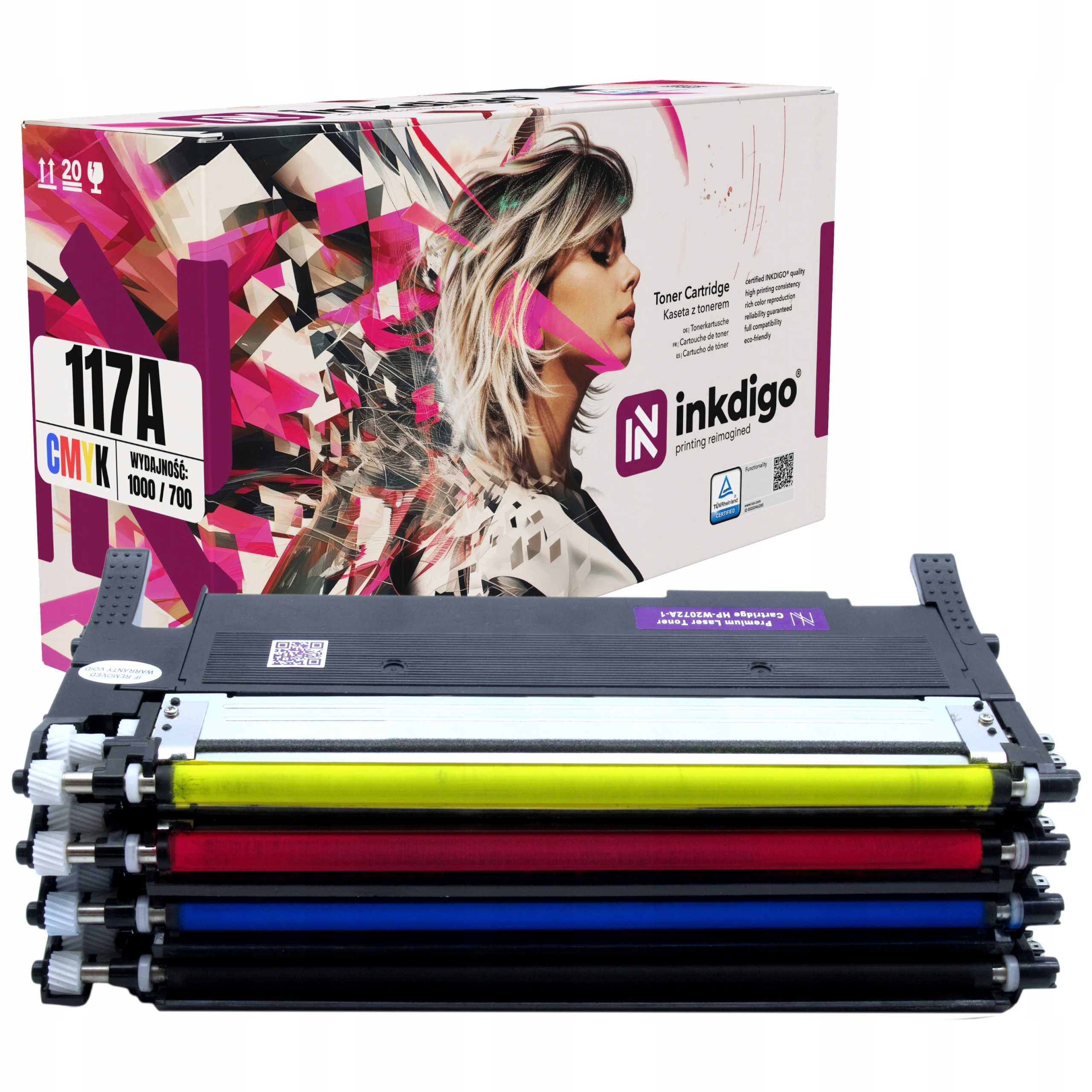 117A Čip XL 4 Tonery 117A pro Tiskárnu Hp 150A 150nw 178nw 179fnw