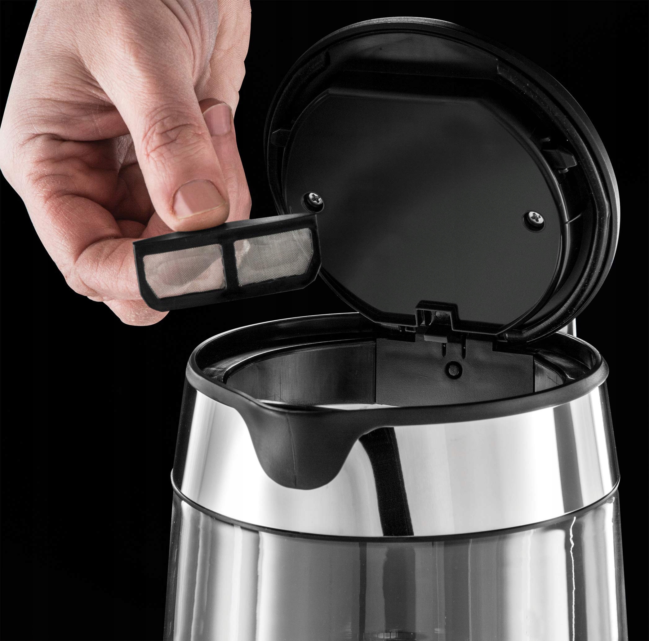 RUSSELL HOBBS Czajnik Szklany 1,7L 2200W LED Filtr Stalowy Wskaźnik Wody — miniatura 5