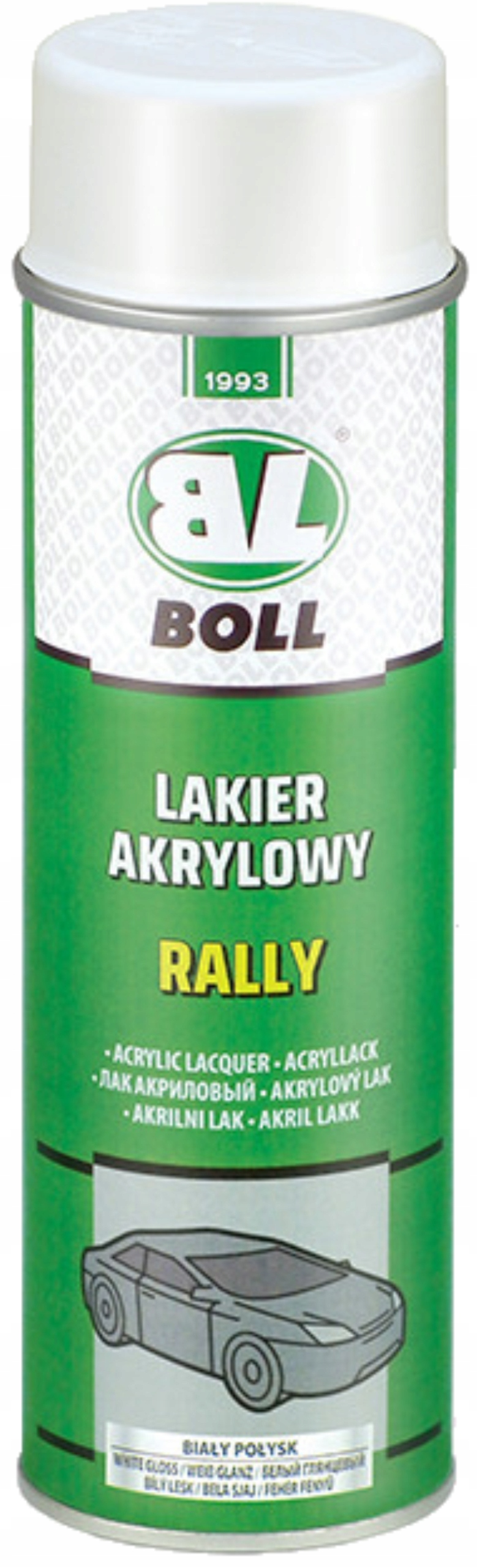 Boll lakier akrylowy rally spray Biały Połysk