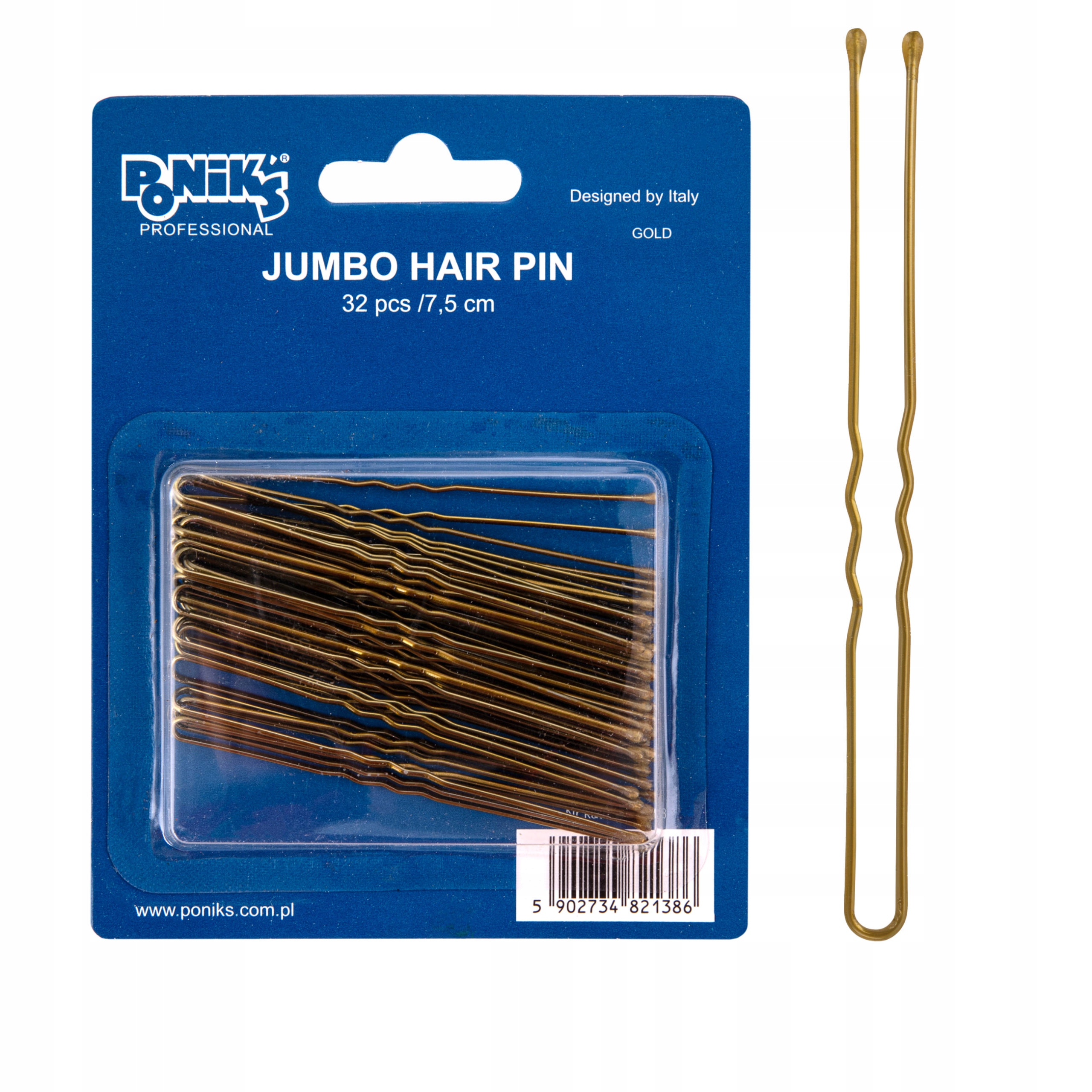 

Kokówka Fryzjerska Do Włosów Złota 32szt, 7,5cm