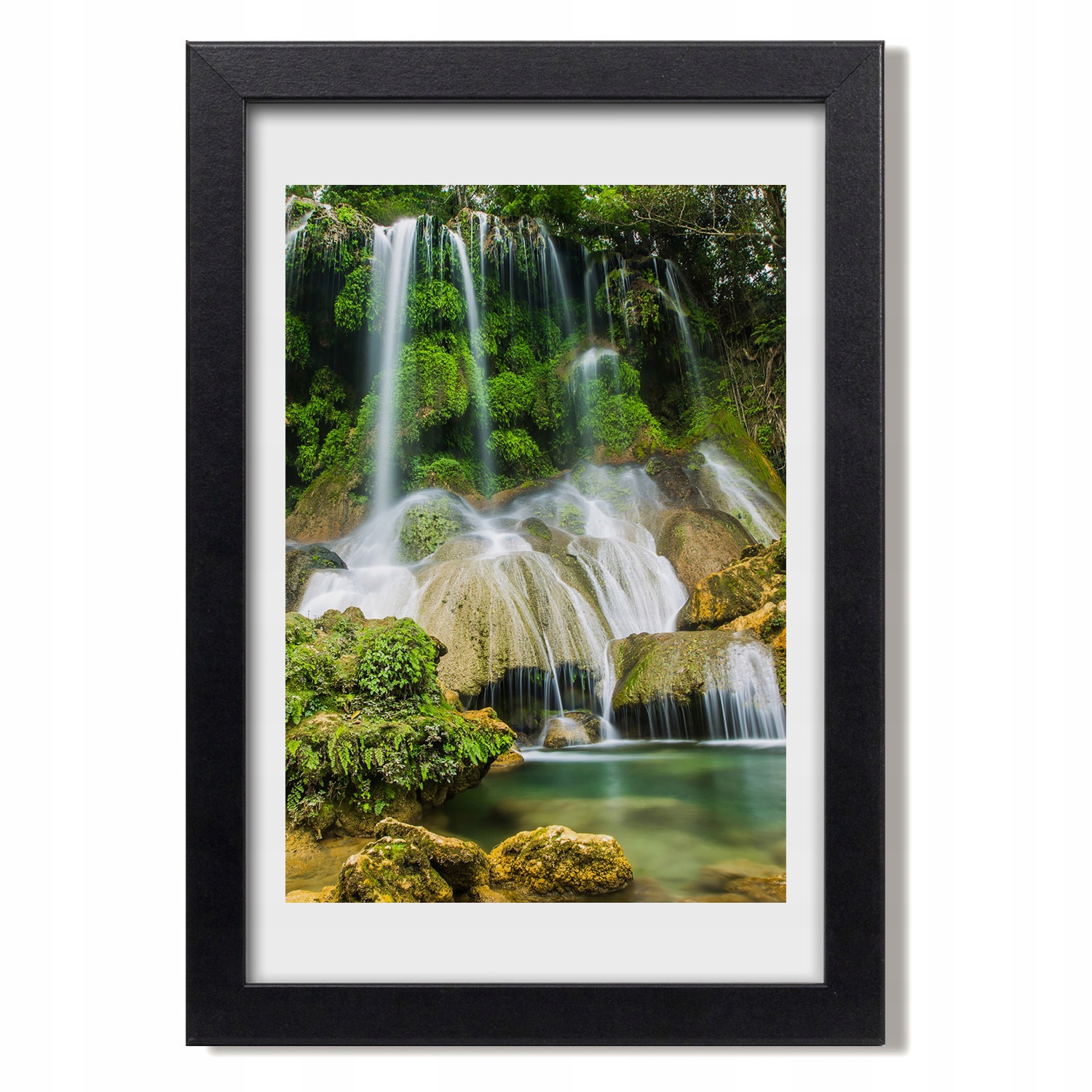 Závěsný fotoobraz rámeček Vodopád v džungli 20x30