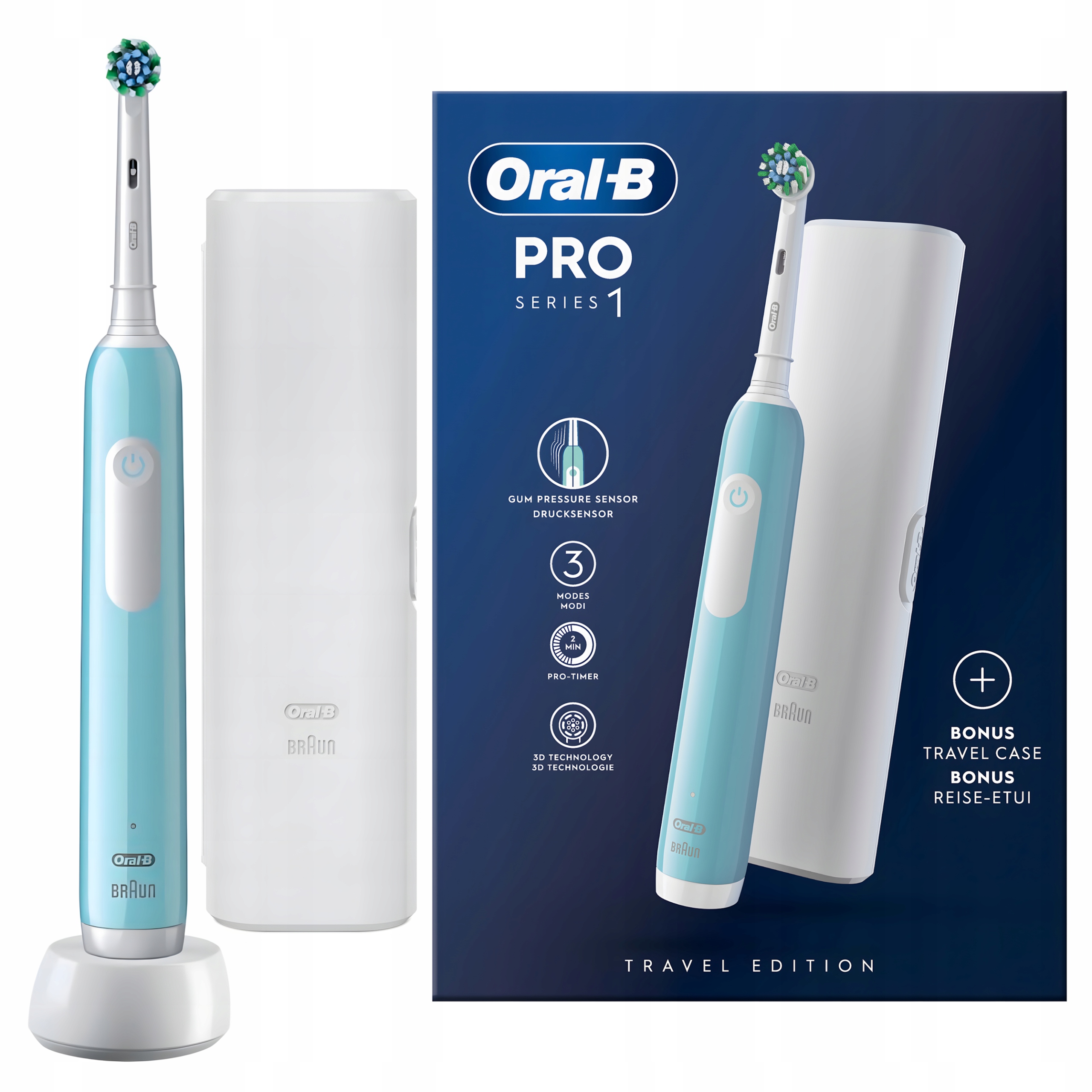 Szczoteczka Elektryczna do Zębów Oral-B Pro Series 1 Niebieska z Etui