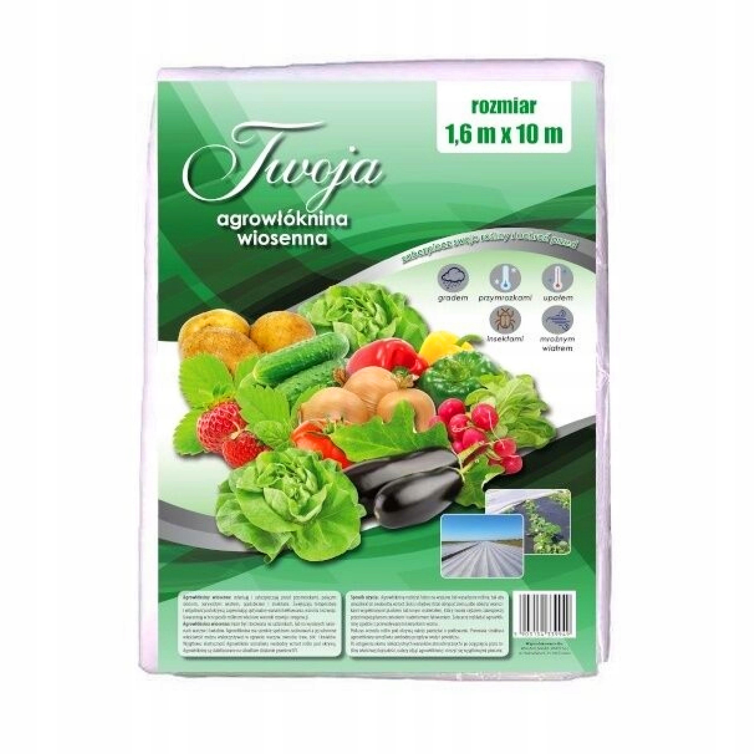 AGROWŁÓKNINA WIOSENNA BIAŁA OKRYCIOWA 1,6 x 10 m