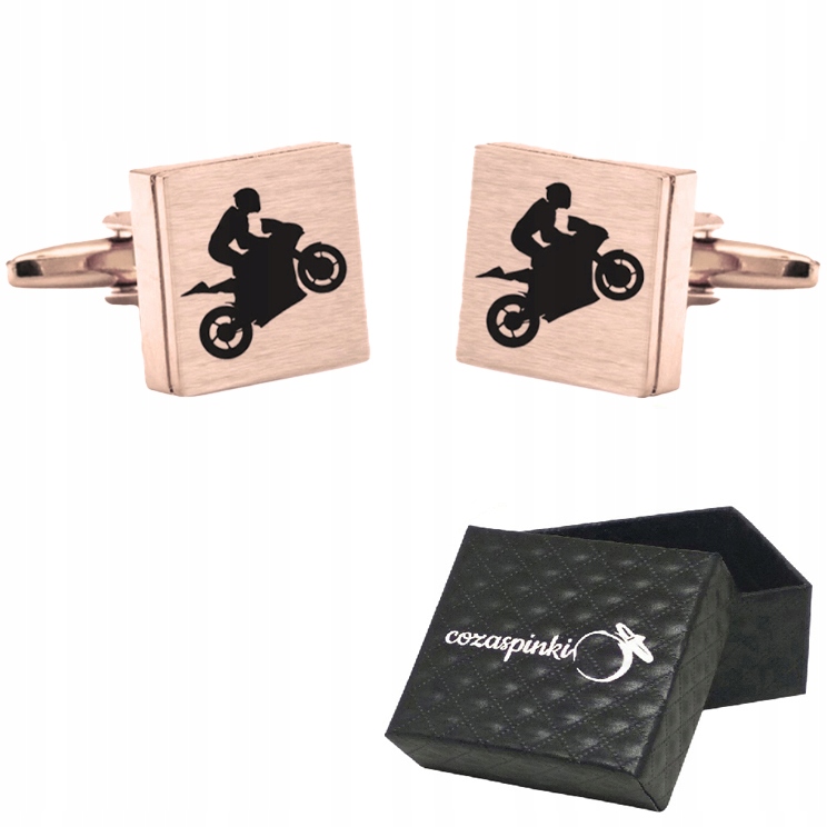 

Spinki do mankietów koszuli Motocykle Motor ślubne