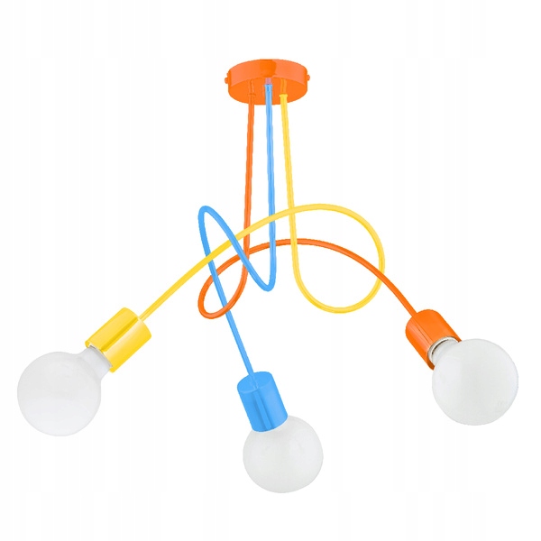 Cukrová zapletená stropní lampa Tango Barevná do dětského pokoje