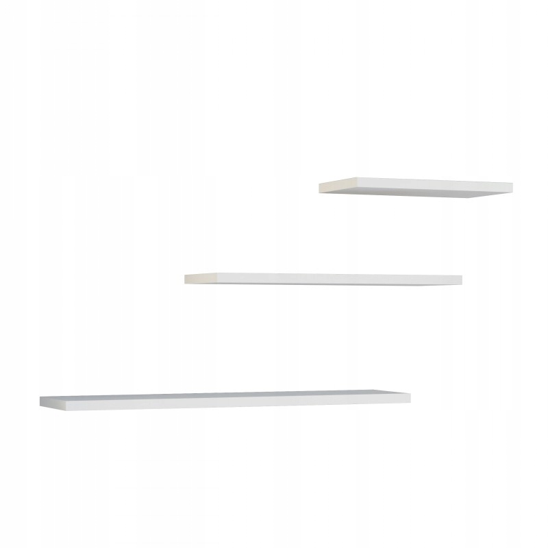 Komplet 3x półka wisząca TOB 3P biała TOP