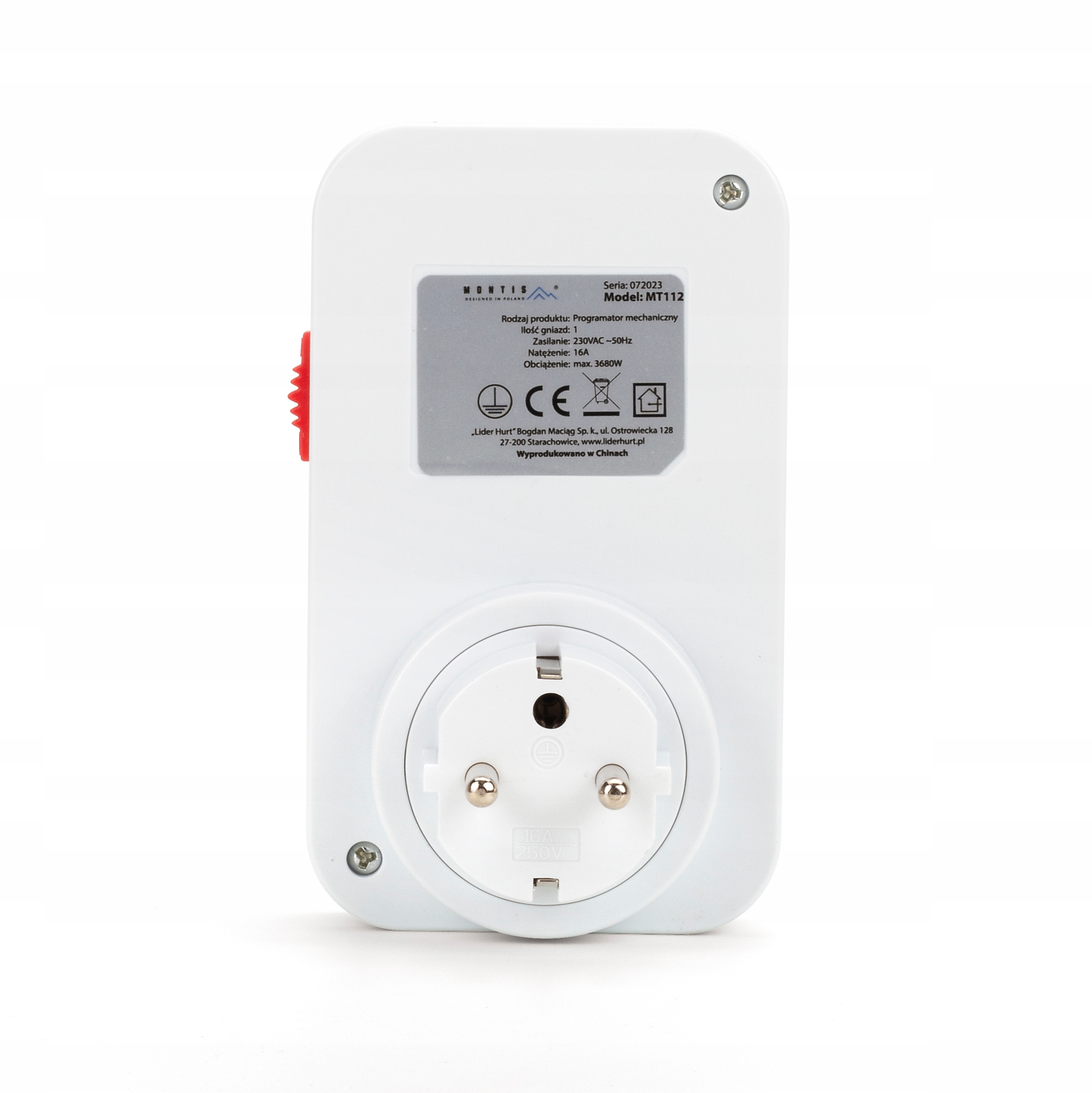 2x PROGRAMATOR CZASOWY MECHANICZNY DO GNIAZDKA DOBOWY 24H 15-MIN ZESTAW Kod producenta MT0112