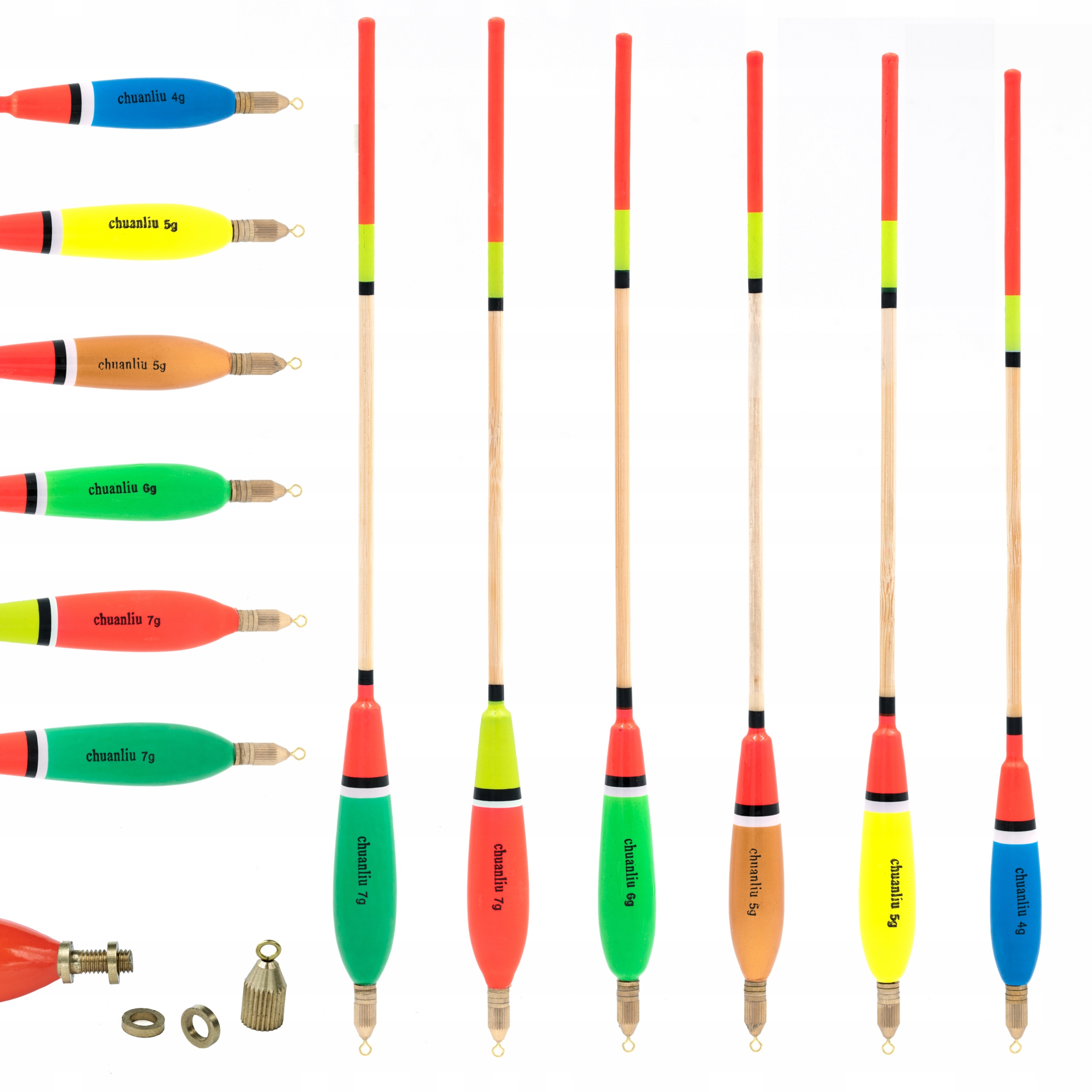 

Zestaw 6 Spławików Przelotowych Waggler 4/5/6/7G.