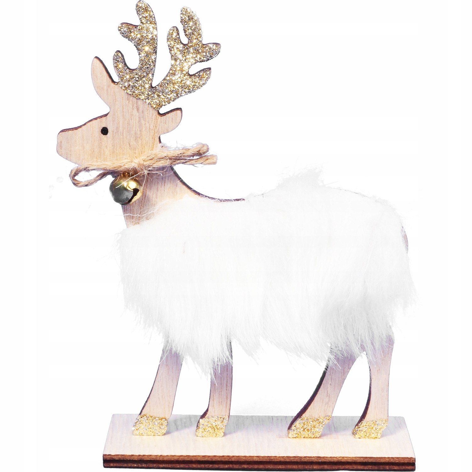 RENIFER FIGURKA DREWNIANA Z FUTERKIEM DEKORACJA ŚW