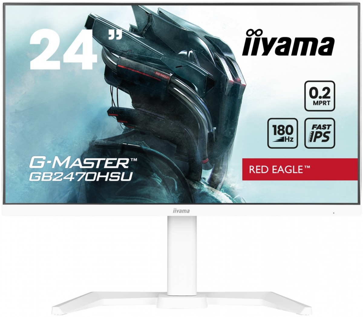 Iiyama Monitor 24 cale GB2470HSU-W6 0.2ms Ips Dp Hdmi 180Hz 300cd biały