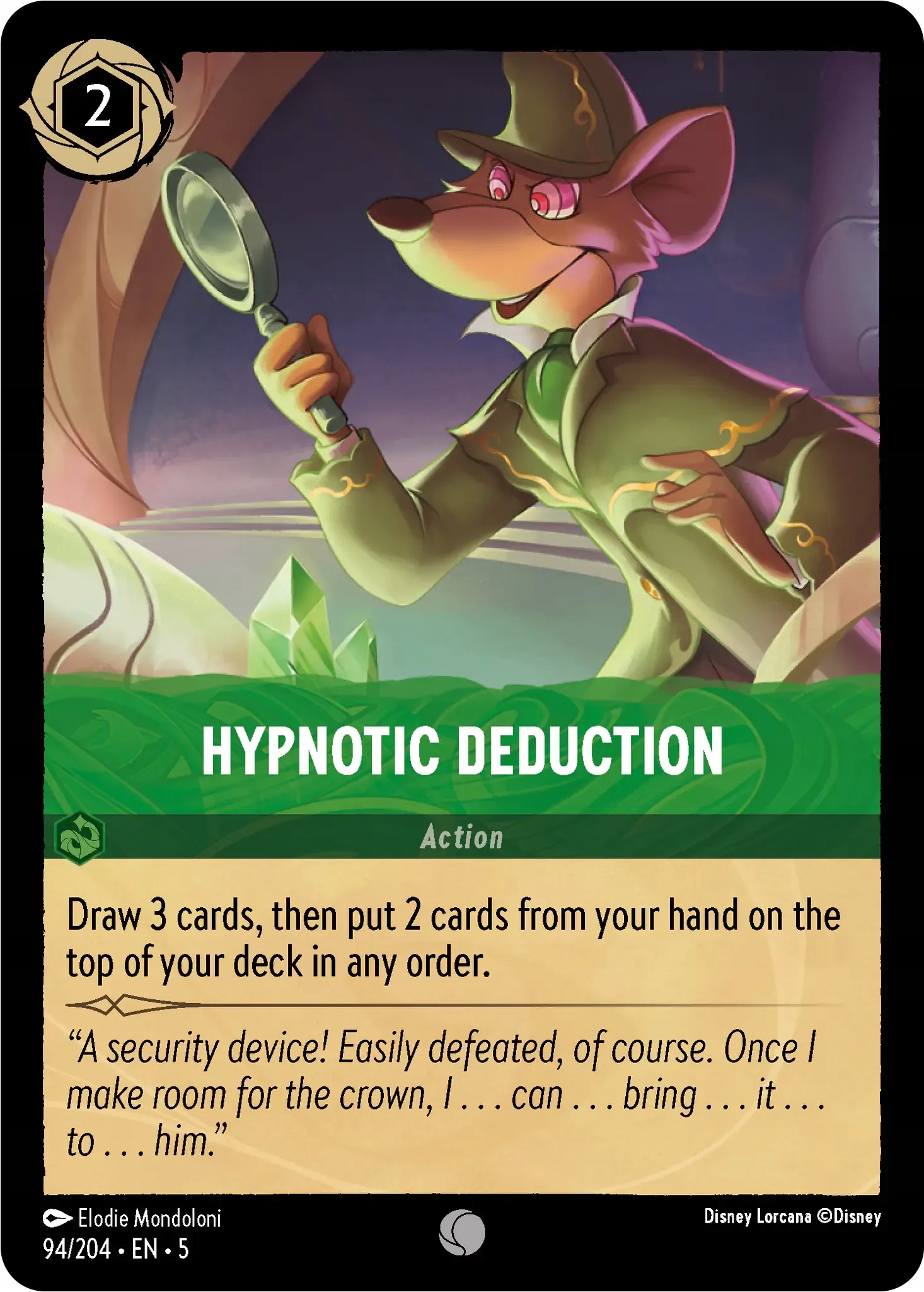 Disney Lorcana Hypnotic Deduction 5SSK #094