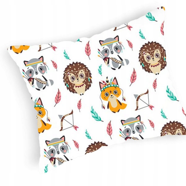 

Poszewka na poduszkę 40x60 biała w indiański wzór