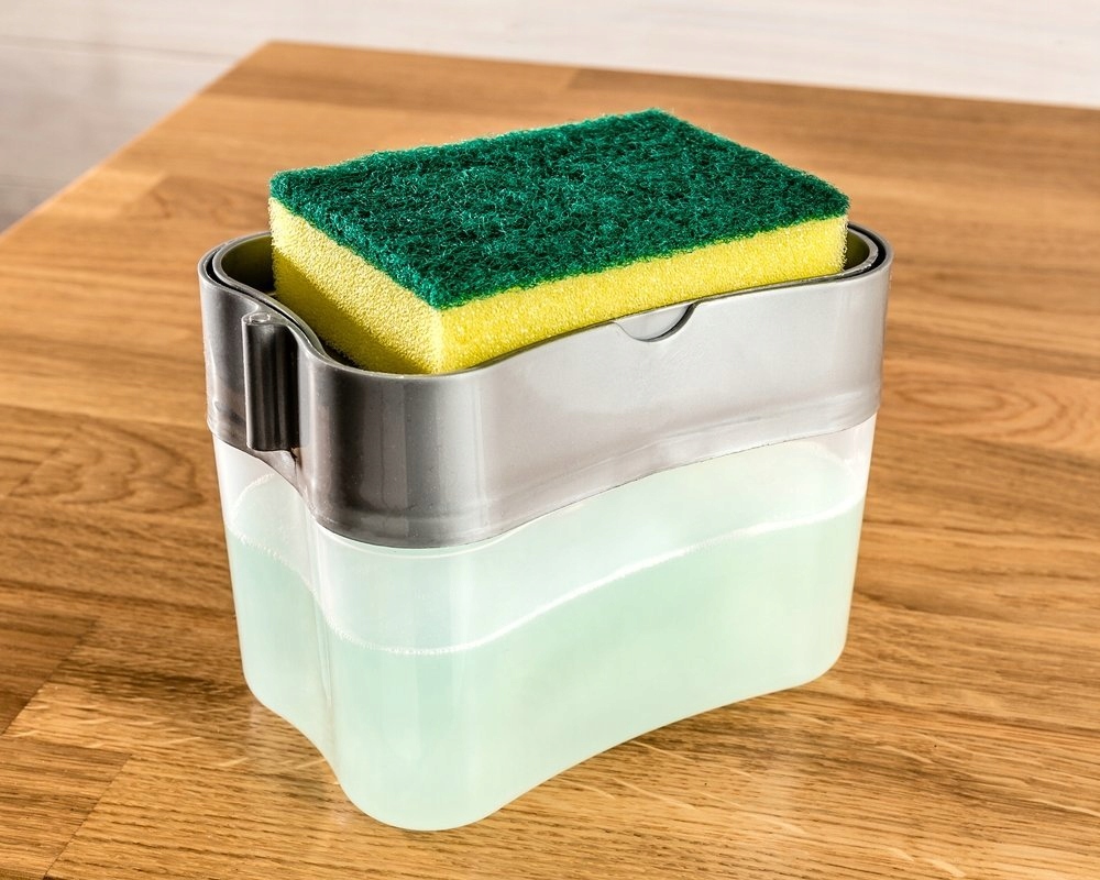 DOZOWNIK PŁYNU do NACZYŃ z GĄBKĄ automat NIEKAPEK Długość (cm) 14 cm