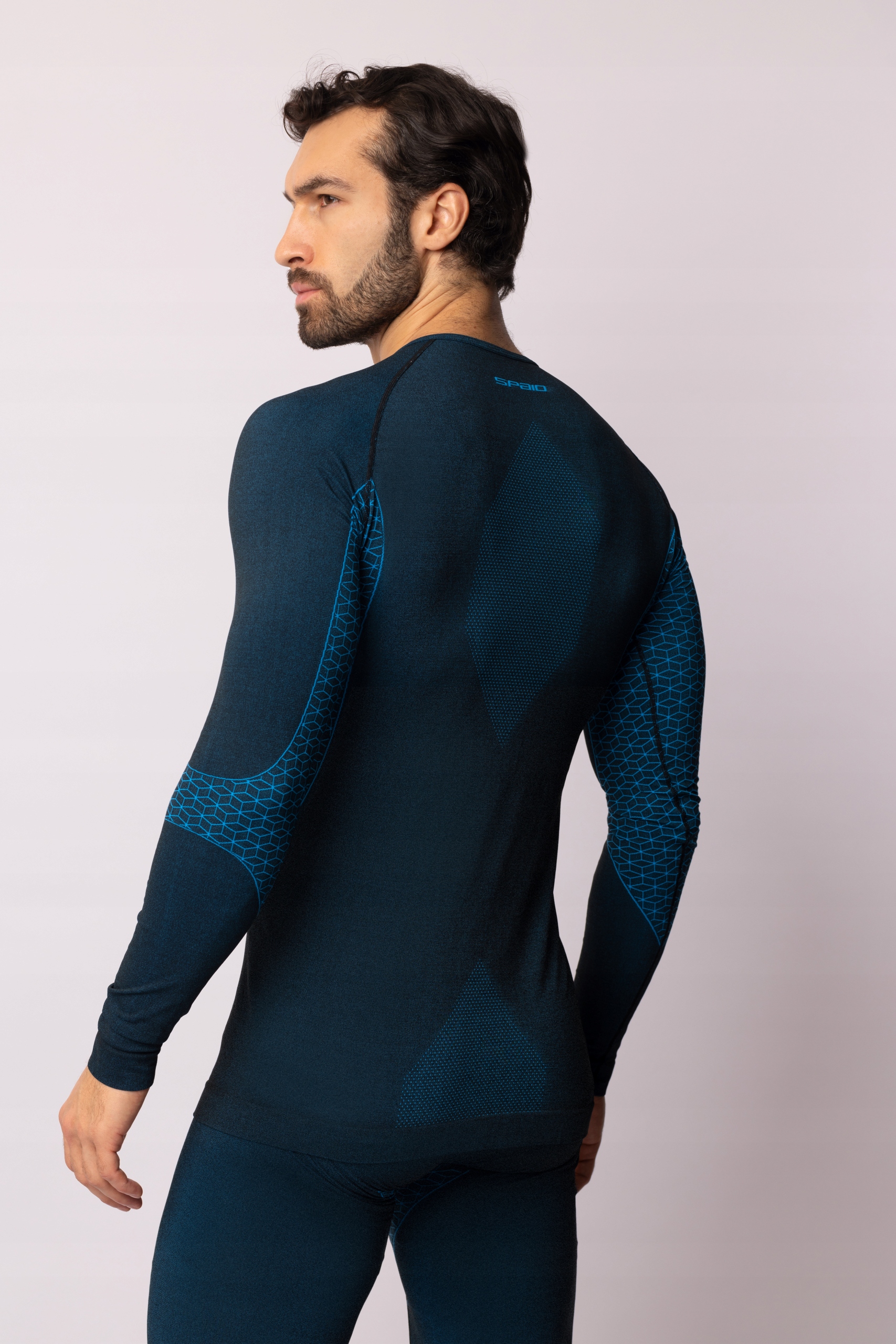 SPAIO Koszula MOTOCYKLOWA długi rękaw NILIT BREEZE czarno niebieska XXL Model BREEZE | CHŁODZĄCA KOSZULKA MOTOCYKLOWA NA LATO