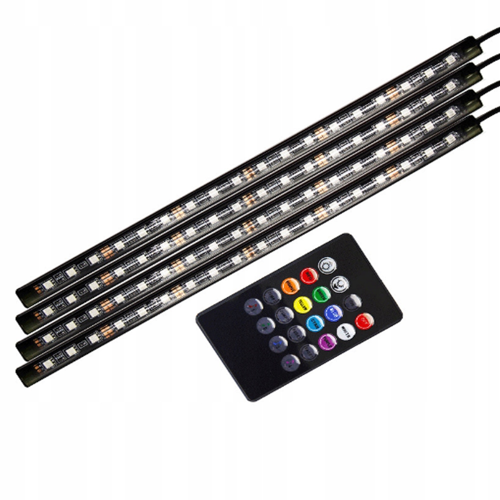 OŚWIETLENIE WNĘTRZA SAMOCHODU AUTA KABINY LED RGB Waga produktu z opakowaniem jednostkowym 0.1 kg
