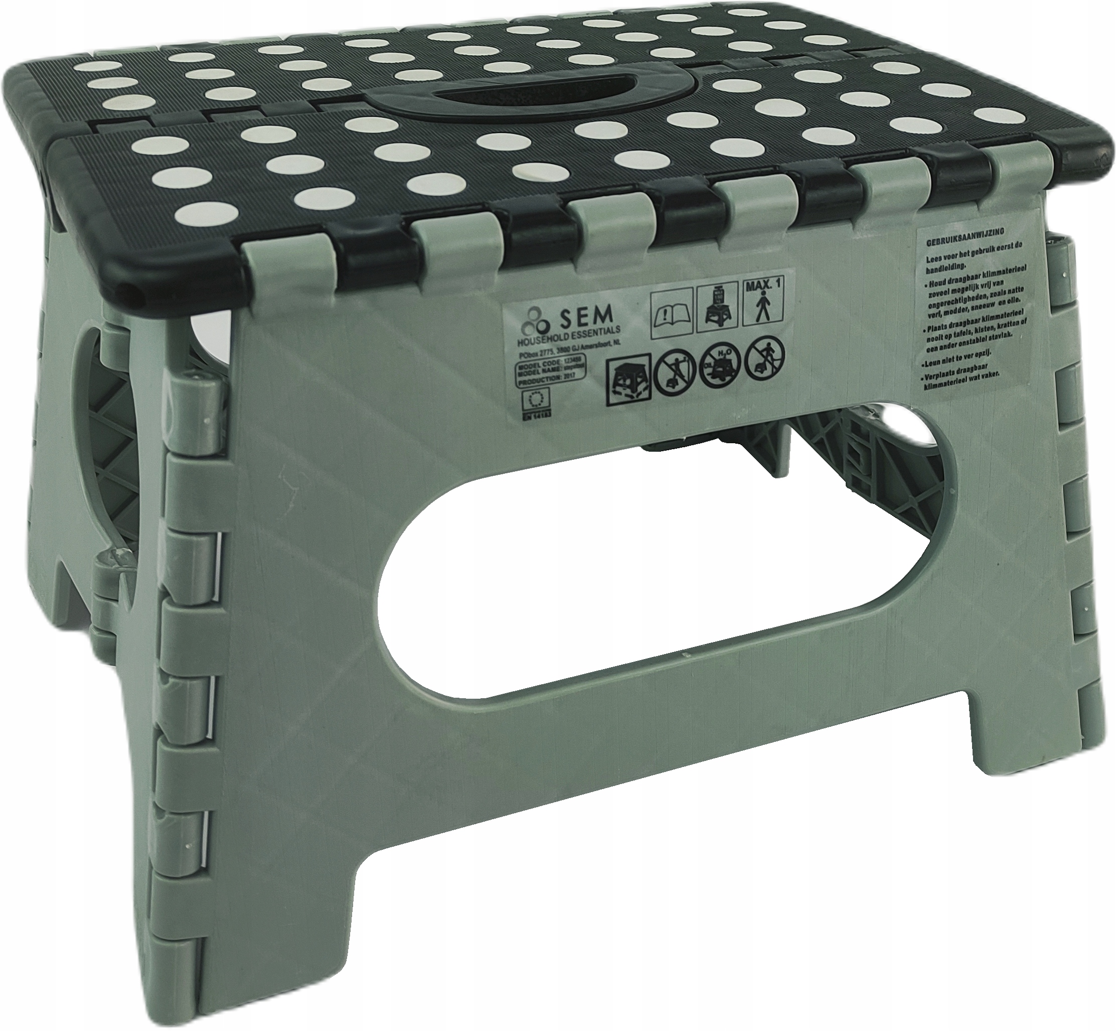 STOŁEK ANTYPOŚLIZGOWY SKŁADANY TABORET DRABINKA