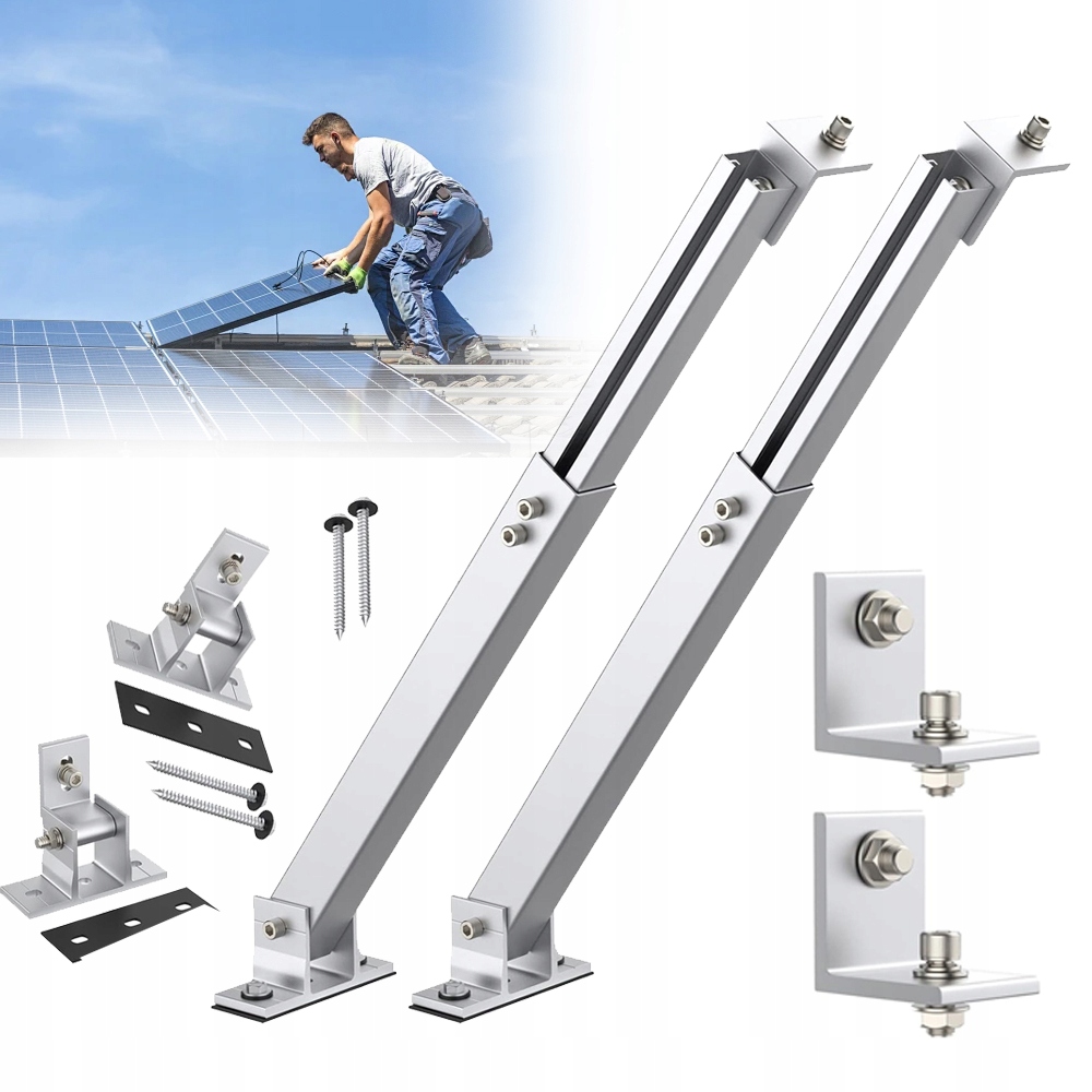 Držák Regulovatelná základna 15-30 stupňů pro fotovoltaický panel Alu 1 Panel