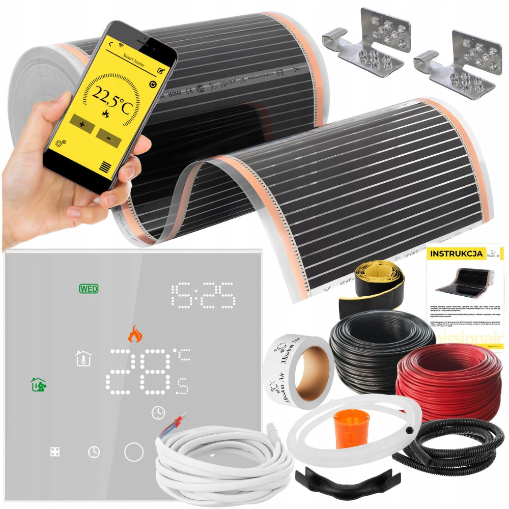 Set Mission Air Fólia vyhrievacia podložka Infračervená 50 cm A 160 W/m² 10 m² Ptc