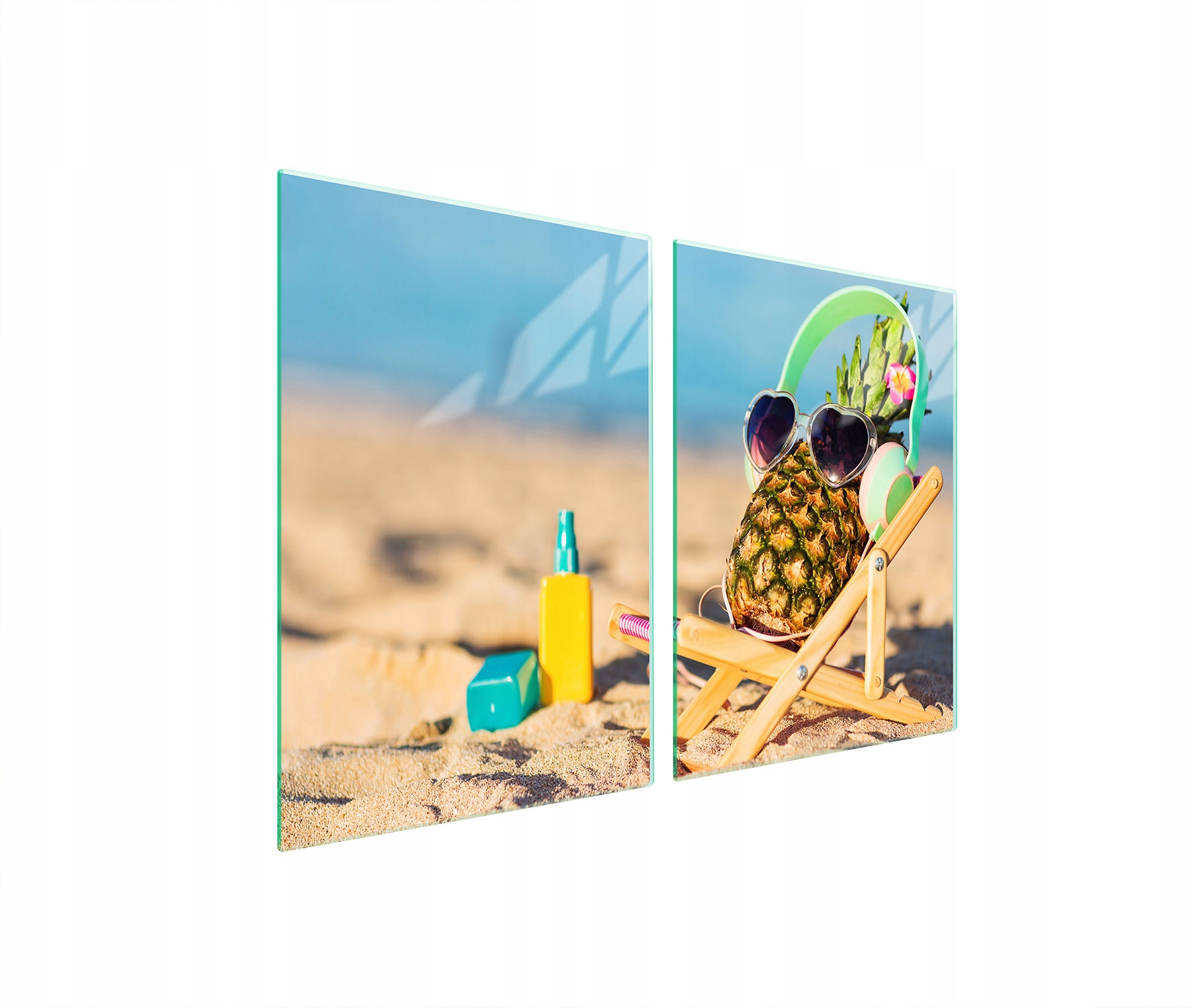 Skleněná Ochranná Deska Do Kuchyně 2x45x52 Ananas Tvrzené Sklo