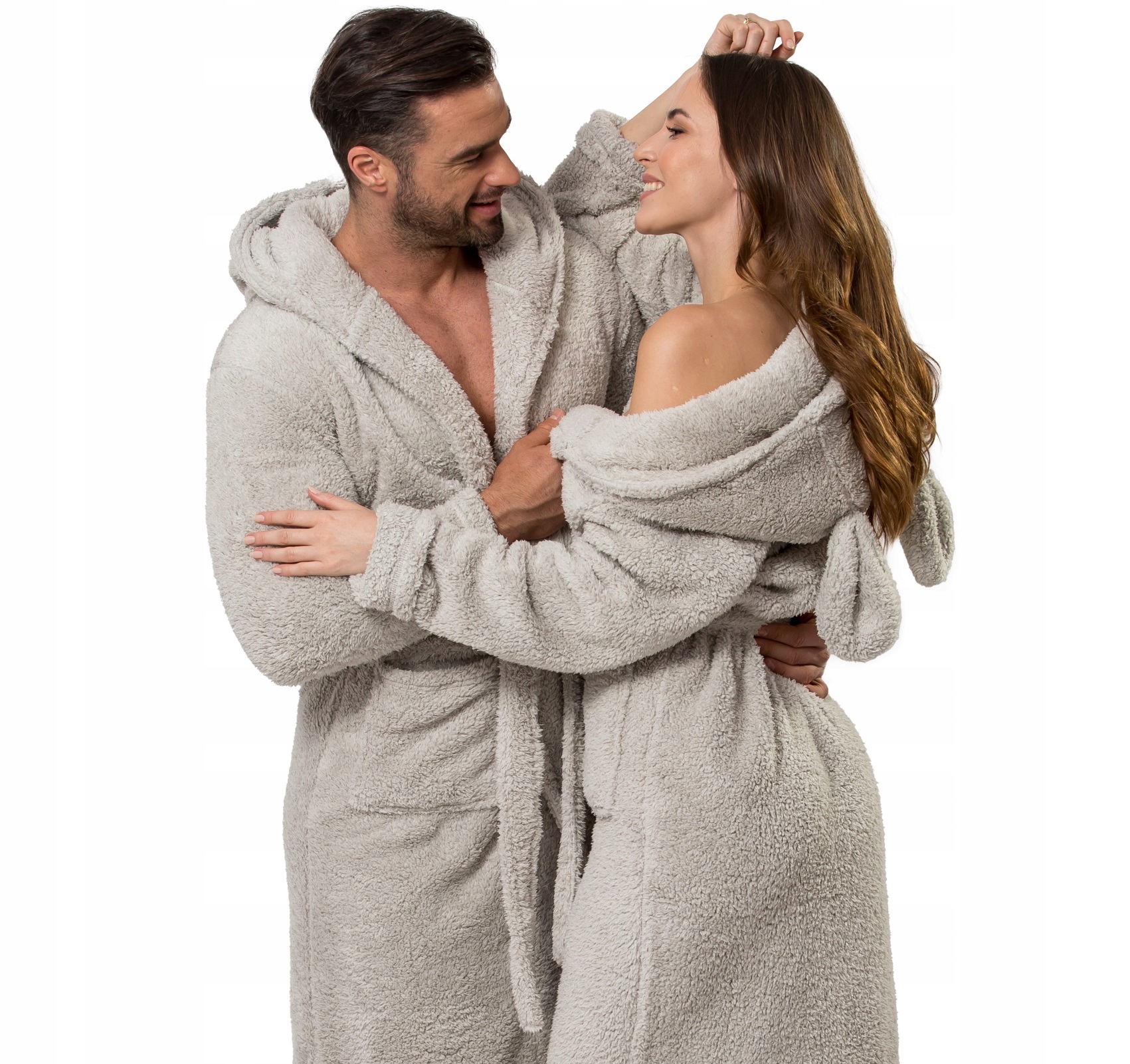 MIŚ DAMSKI SZLAFROK TEDDY Z USZAMI PREZENT PLUSZ Model TEDDY