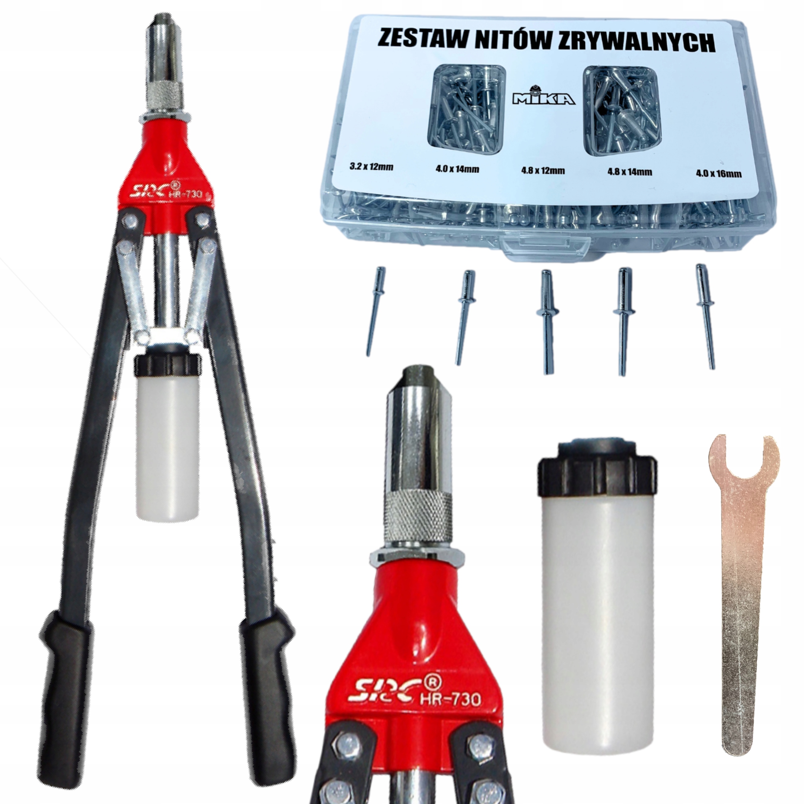 

Zestaw Nitownica Z Nitami 3.2mm-6.4mm Z Nitami