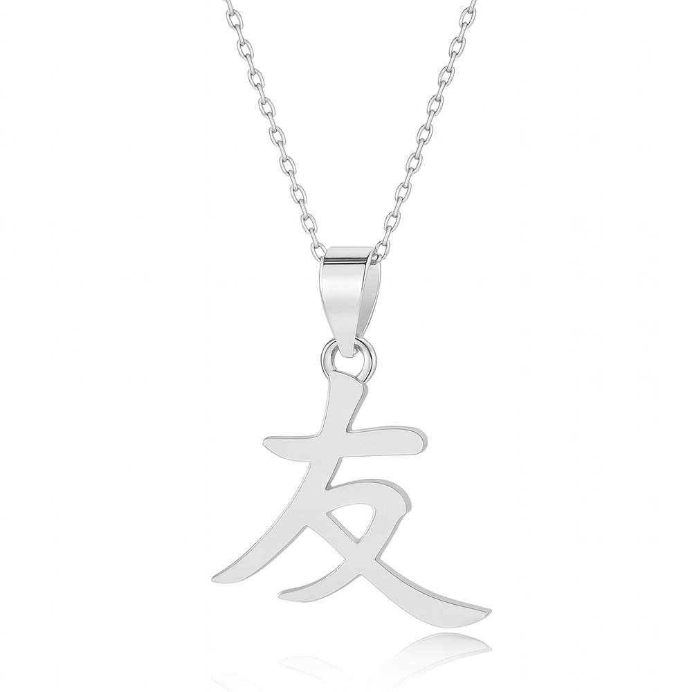 Kanji japonský znak přátelství stříbrný náhrdelník ankr stříbro 925